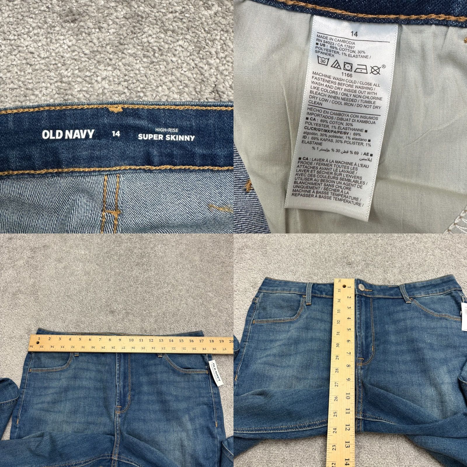 Old Navy Old Navy Jeans Womens High Rise Super Skinny Ankle Blue Stretch Denim 14 NWT Size 36" / US 14 / IT 50 - 8 Thumbnail