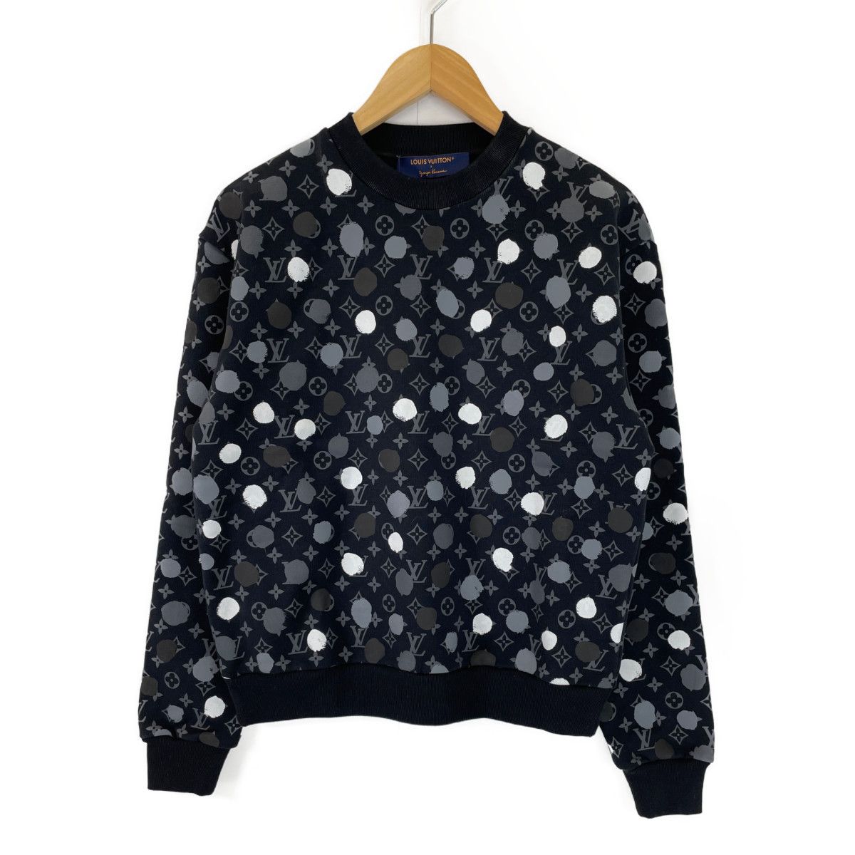 image of Louis Vuitton X Yayoi Kusama Bubble Print Crewneck in Black, Men's (Size XS)