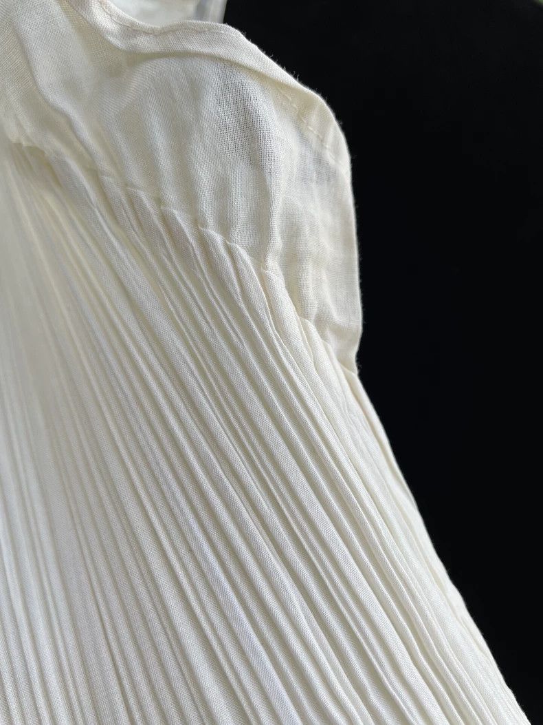Issey Miyake Issey Miyake size:2 White pleated dress Size M / US 6-8 / IT 42-44 - 6 Thumbnail