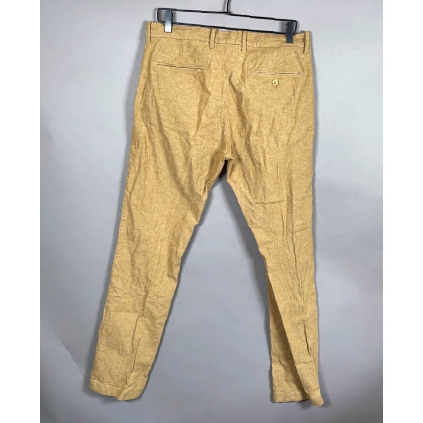 J.Crew VINTAGE J.Crew Pants Men's Slim Fit Chino 33 x 34 Beige Cotton Linen Casual Size US 34 / EU 50 - 2 Thumbnail