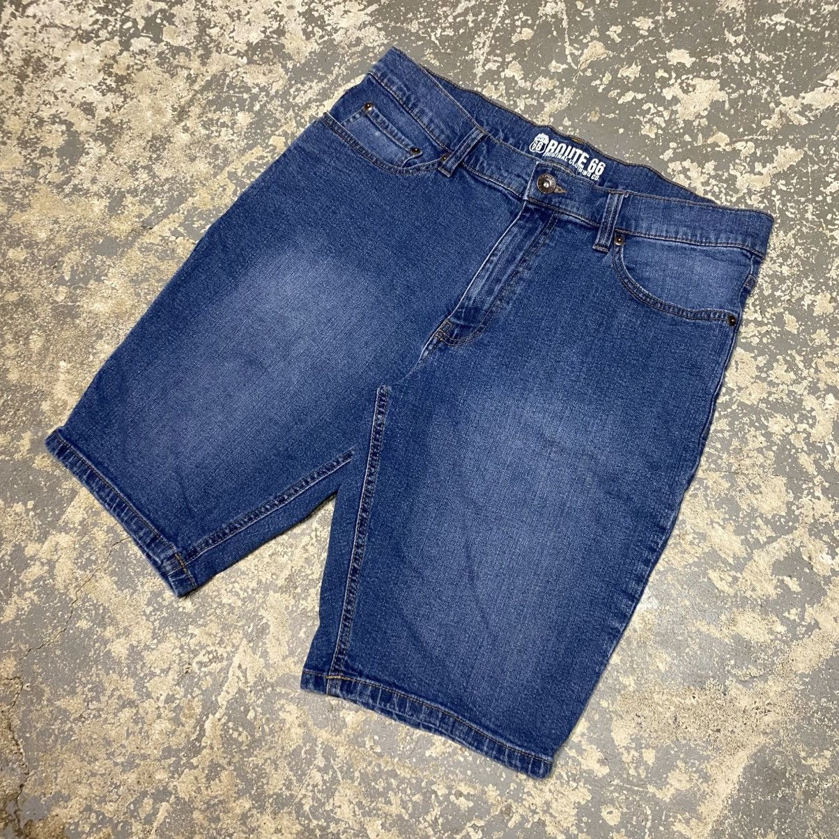 Other Vintage Route 66 Blue Y2K Baggy Shorts Jorts Size US 34 / EU 50 - 7 Thumbnail
