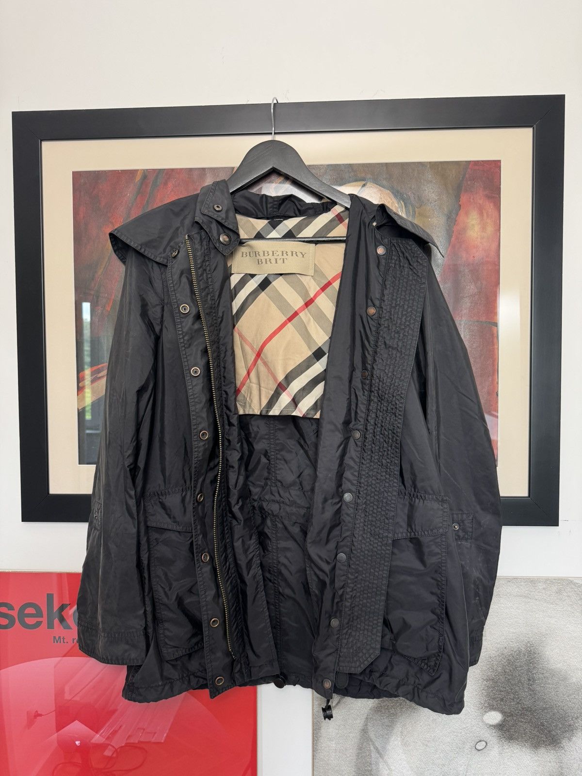 Burberry Burberry Brit Nylon Jacket Black Rare Casual Hype Novacheck Size L / US 10 / IT 46 - 2 Thumbnail