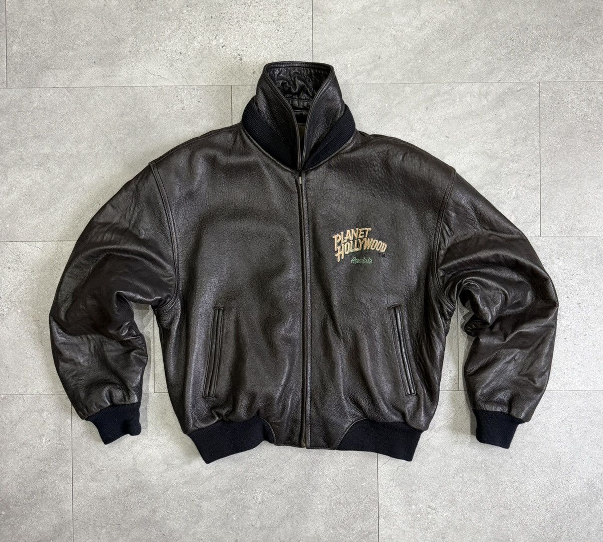 Planet Hollywood Vintage Planet Hollywood Honolulu real leather bomber jacket Size US XL / EU 56 / 4 - 1 Thumbnail