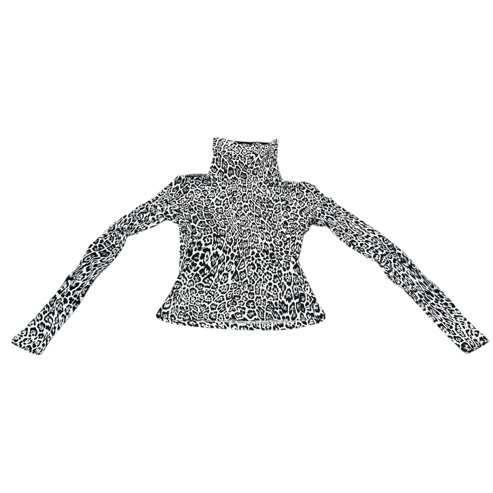 Just Cavalli Just Cavalli Leopard Print Top Funnel Neck IT 44 US Large Size M / US 6-8 / IT 42-44 - 15 Thumbnail