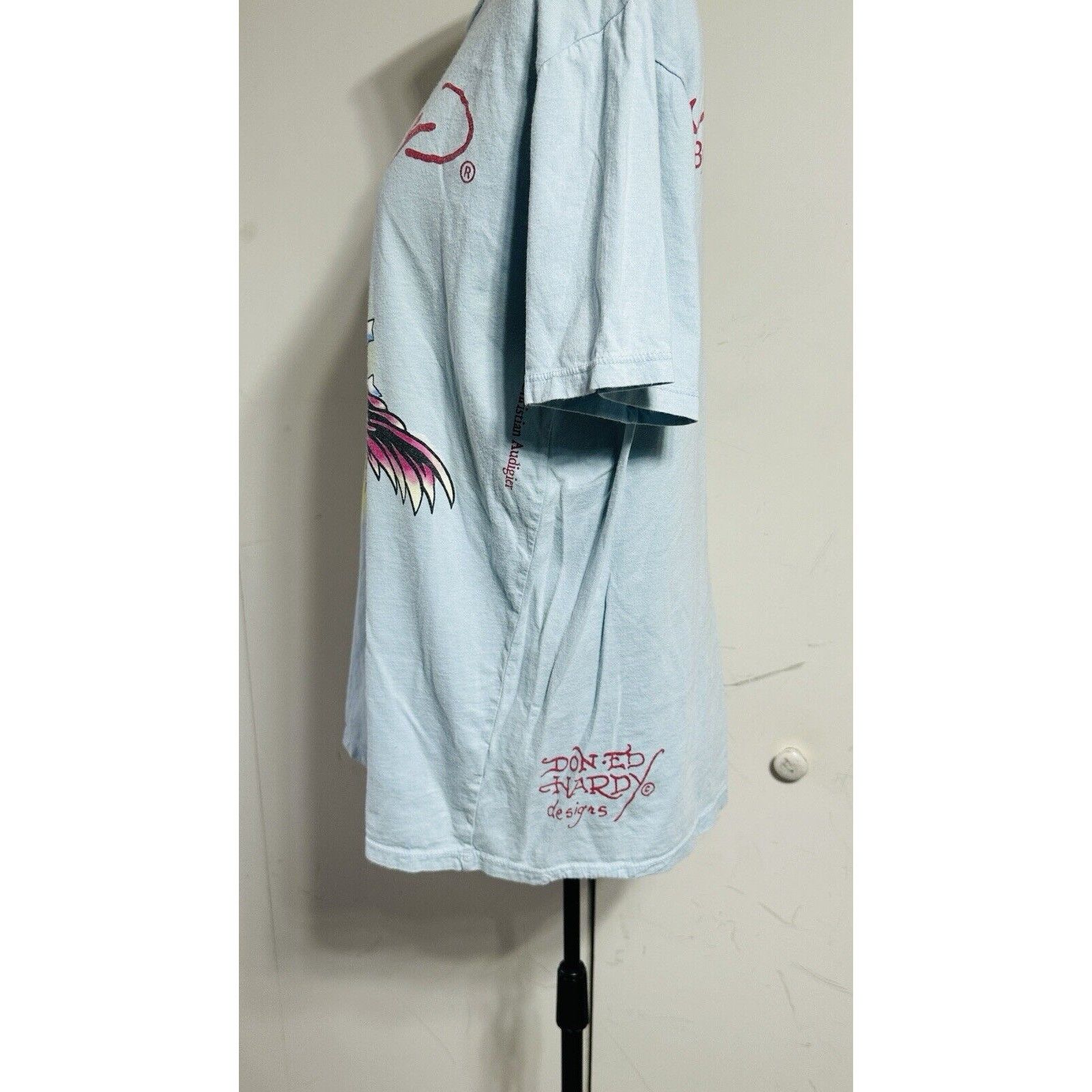 Ed Hardy Vintage Ed Hardy By Christian Audigier Shirt Mens Large Blue Size US L / EU 52-54 / 3 - 6 Thumbnail