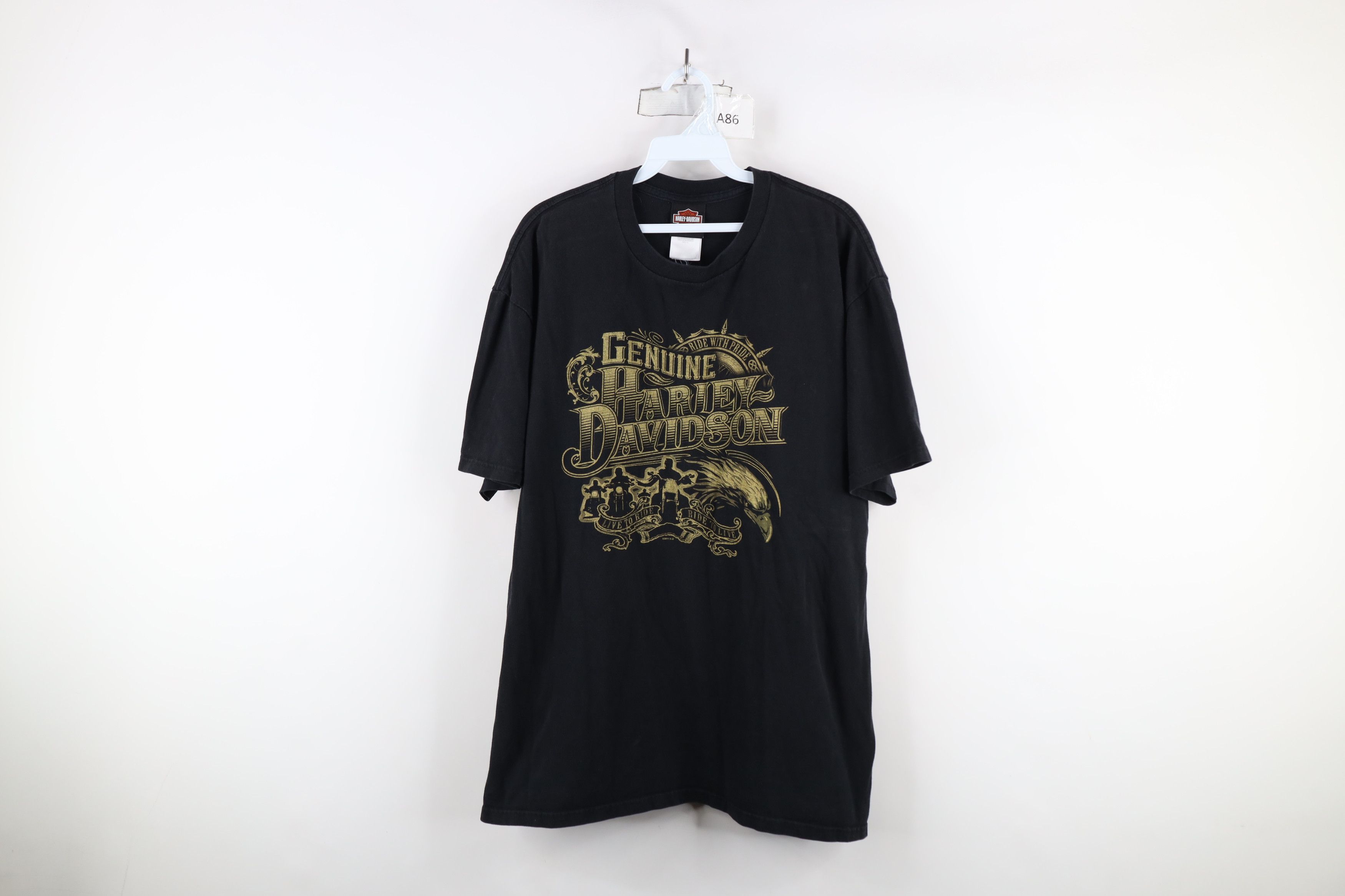 Harley Davidson × Vintage Vintage Y2K Harley Davidson Eagle Short Sleeve T-Shirt Size US XL / EU 56 / 4 - 1 Thumbnail