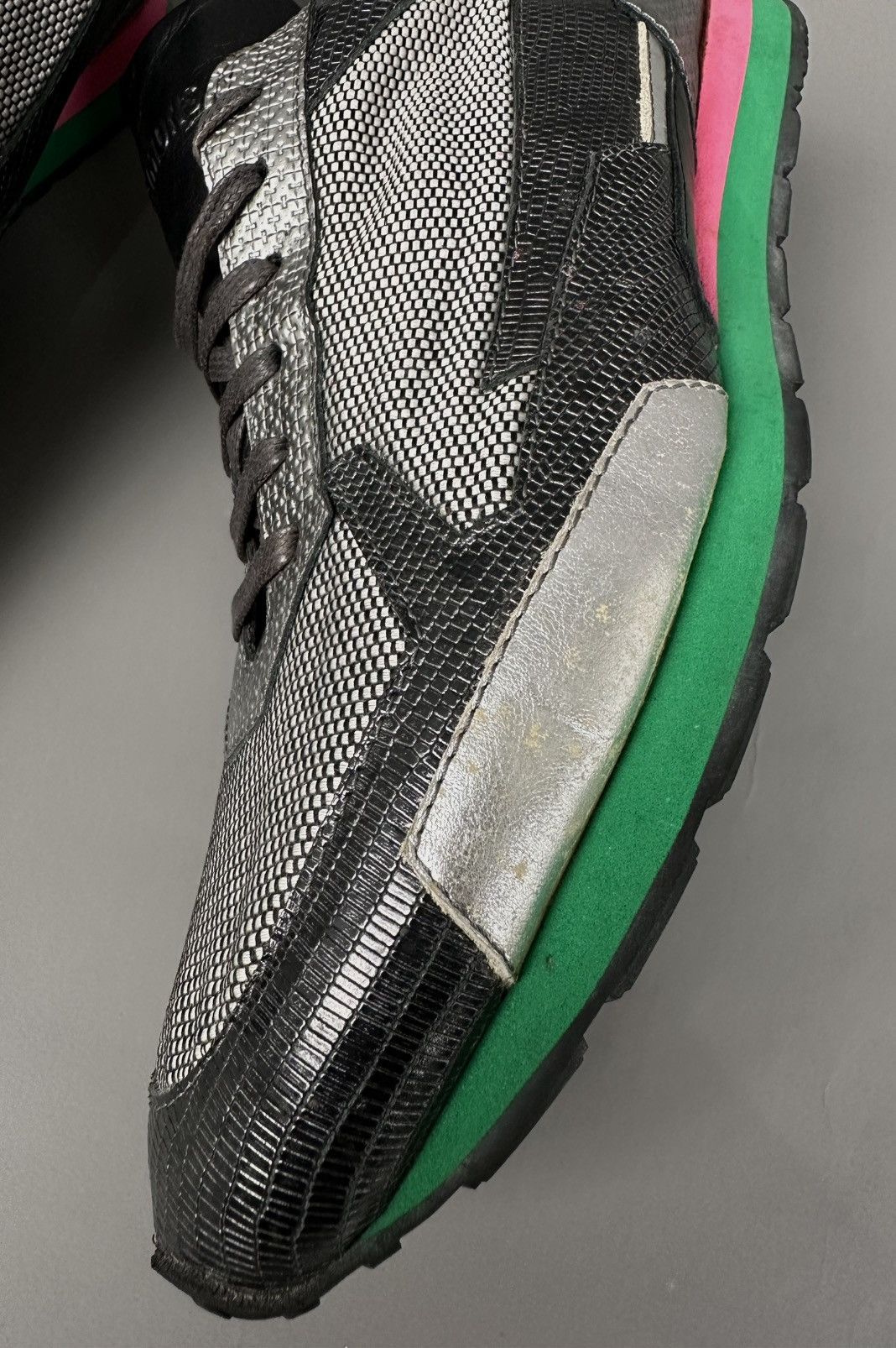 Raf Simons Raf Simons - S/S13 Holo Runner Multi Color / Metallic Silver Size US 11.5 / EU 44-45 - 15 Thumbnail