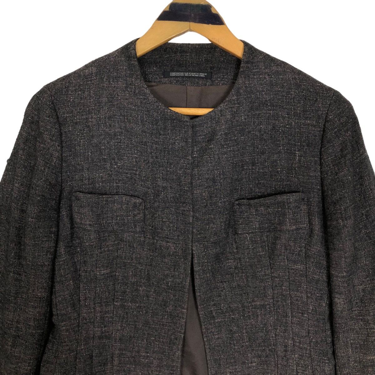 Yohji Yamamoto Vintage Yohji Yamamoto Femme 1998 A/W Cutaway Wool Jacket Size XS / US 0-2 / IT 36-38 - 3 Thumbnail