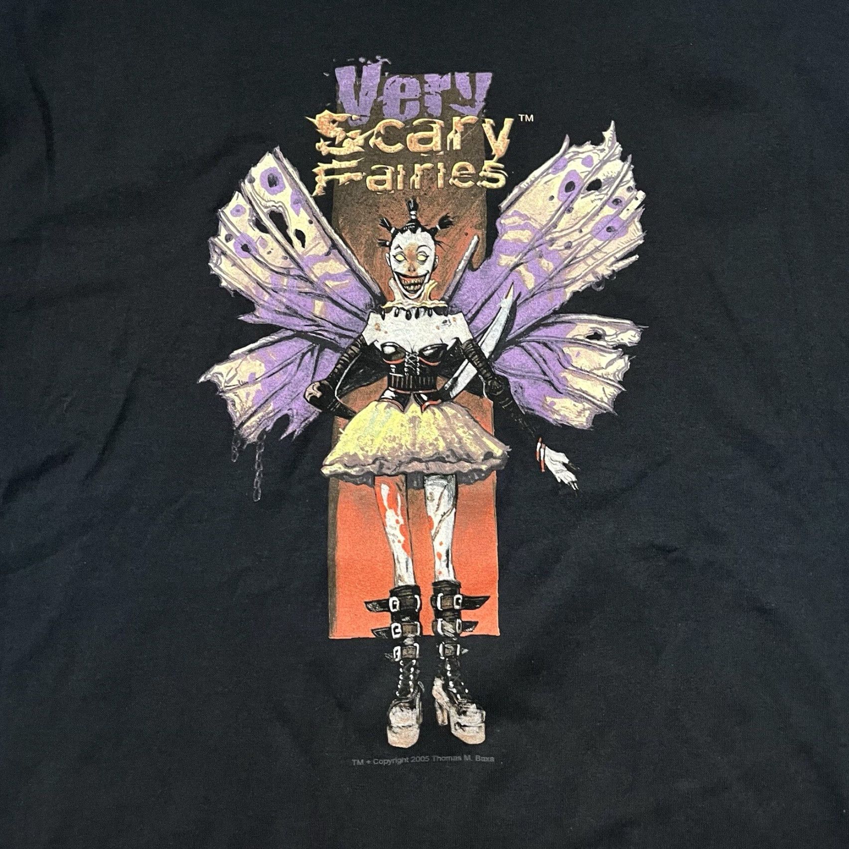 Vintage VINTAGE Thomas Baxa Magic The Gathering D&D Fairies Dark Art T-Shirt Men XL Black 90s Horror Fantasy Y2K Size US XL / EU 56 / 4 - 2 Thumbnail