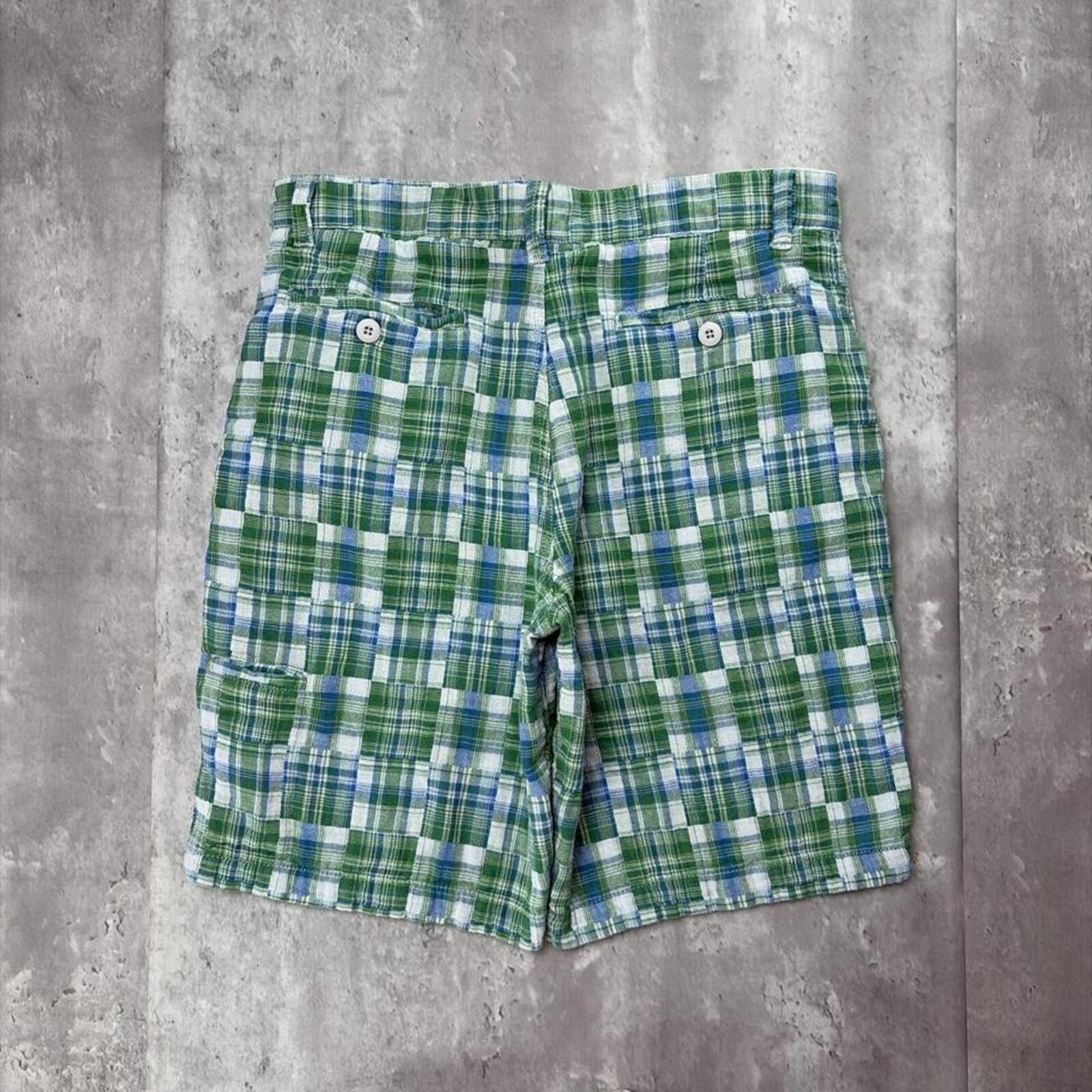 Other Y2K Green Plaid Alpine Design Grunge Baggy Skater Shorts Size US 34 / EU 50 - 1 Thumbnail
