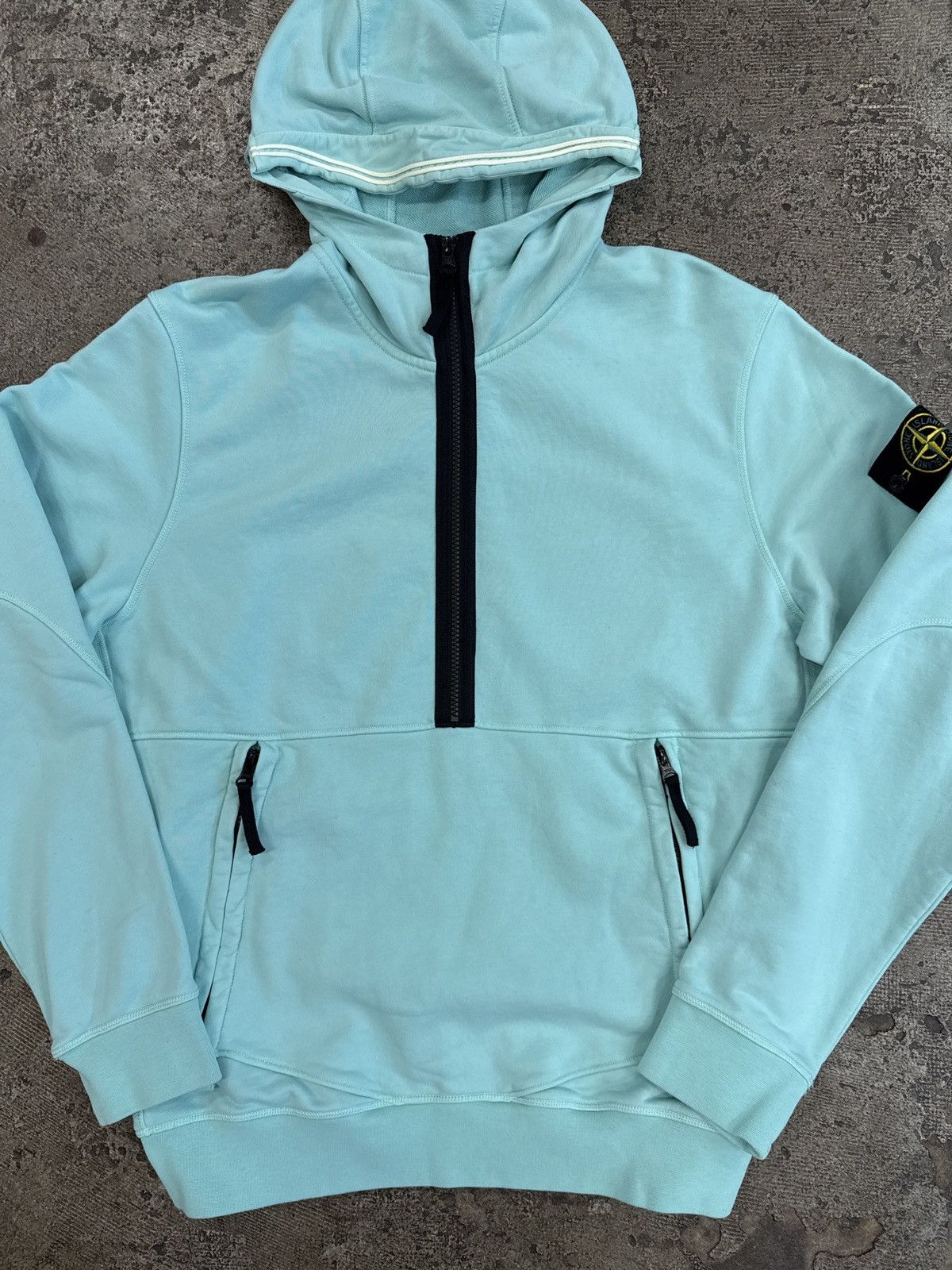 Stone Island Stone Island Anorak Mint Green Half Zip Hoodie Size US L / EU 52-54 / 3 - 2 Thumbnail