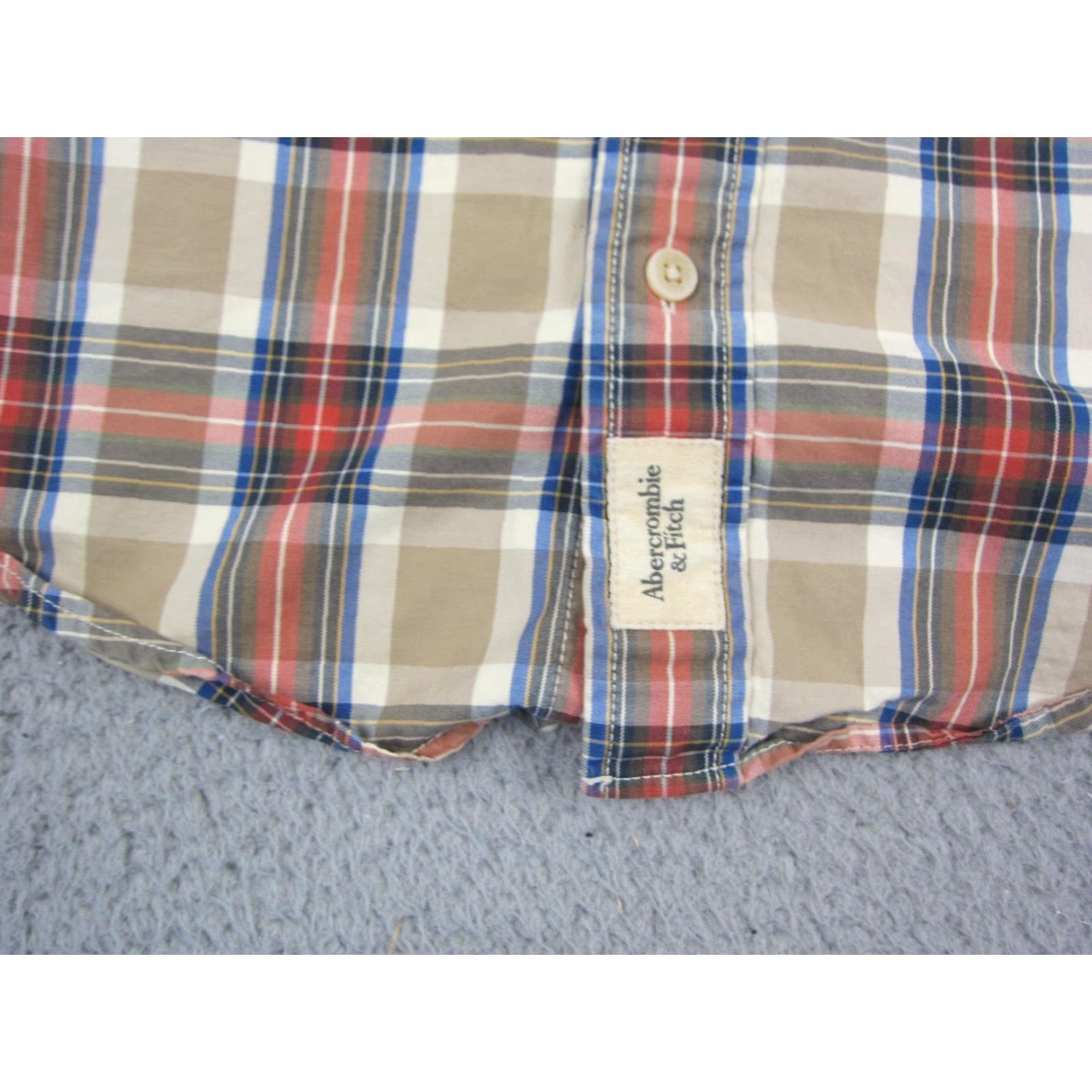 Abercrombie & Fitch VINTAGE Abercrombie & Fitch Shirt Mens M Plaid Button-Up Long Sleeve Collared Western Casual Brown Size US M / EU 48-50 / 2 - 5 Thumbnail