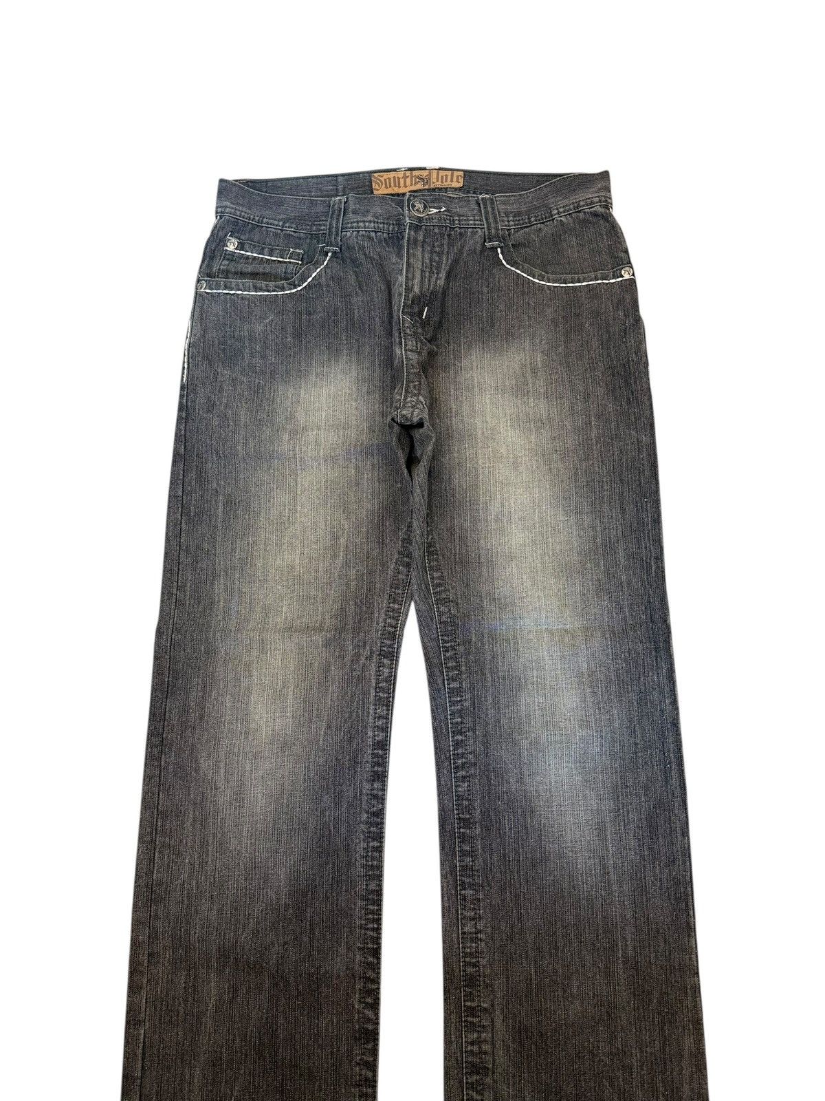 Southpole Southpole Premium Black Grey Baggy Denim Jeans Print Logo Size US 36 / EU 52 - 6 Thumbnail
