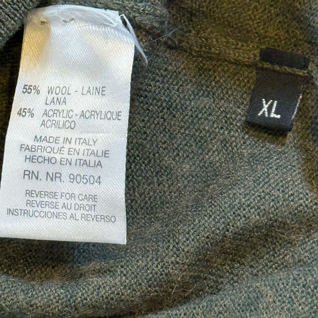 J Brand Franco Rossi Men’s XL Wool Blend Knit Polo Italy Size US XL / EU 56 / 4 - 9 Thumbnail
