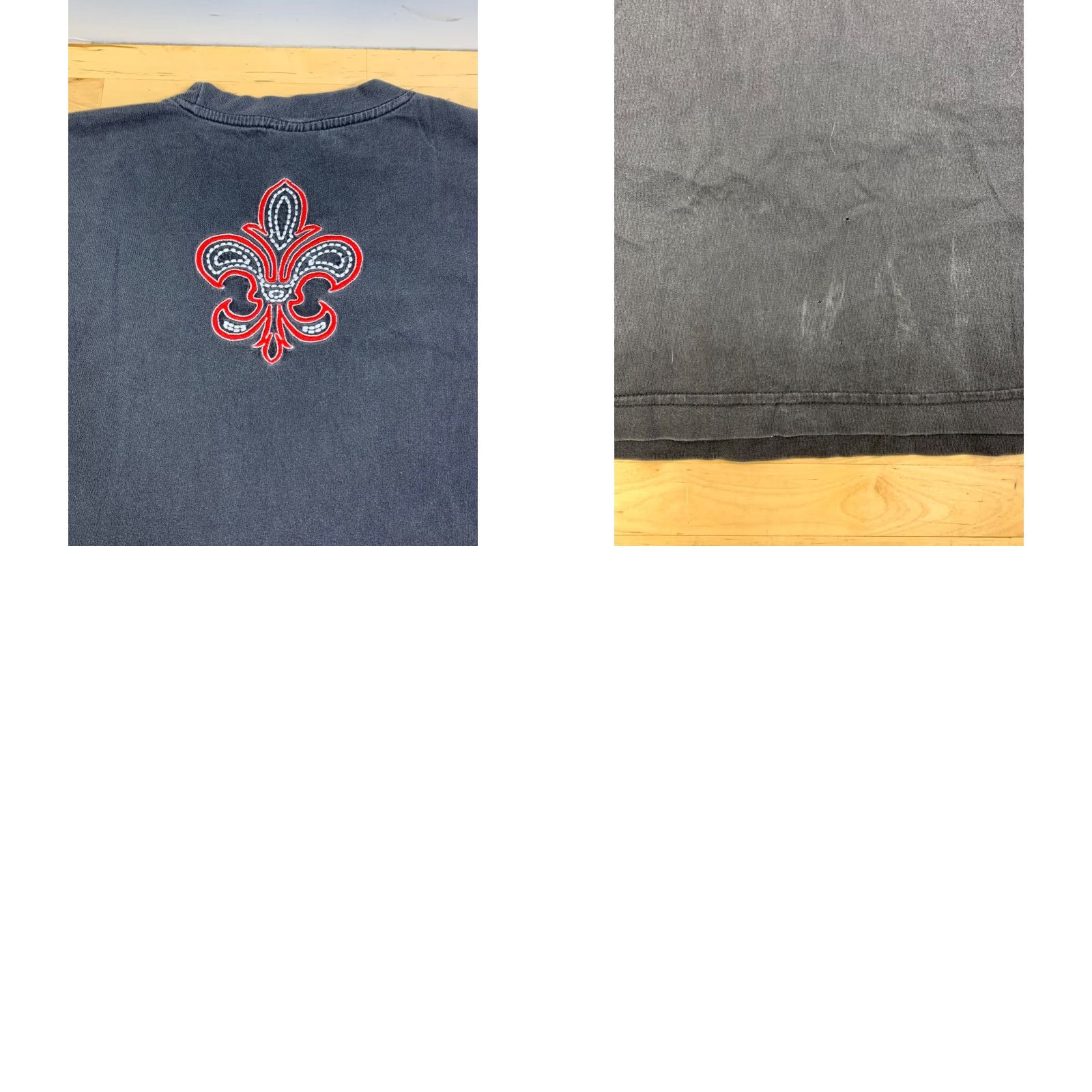 Vintage VINTAGE Fleur De Lis Shirt Mens XL Black Angel Wings Embroidered Y2K 12713 Size US XL / EU 56 / 4 - 8 Thumbnail