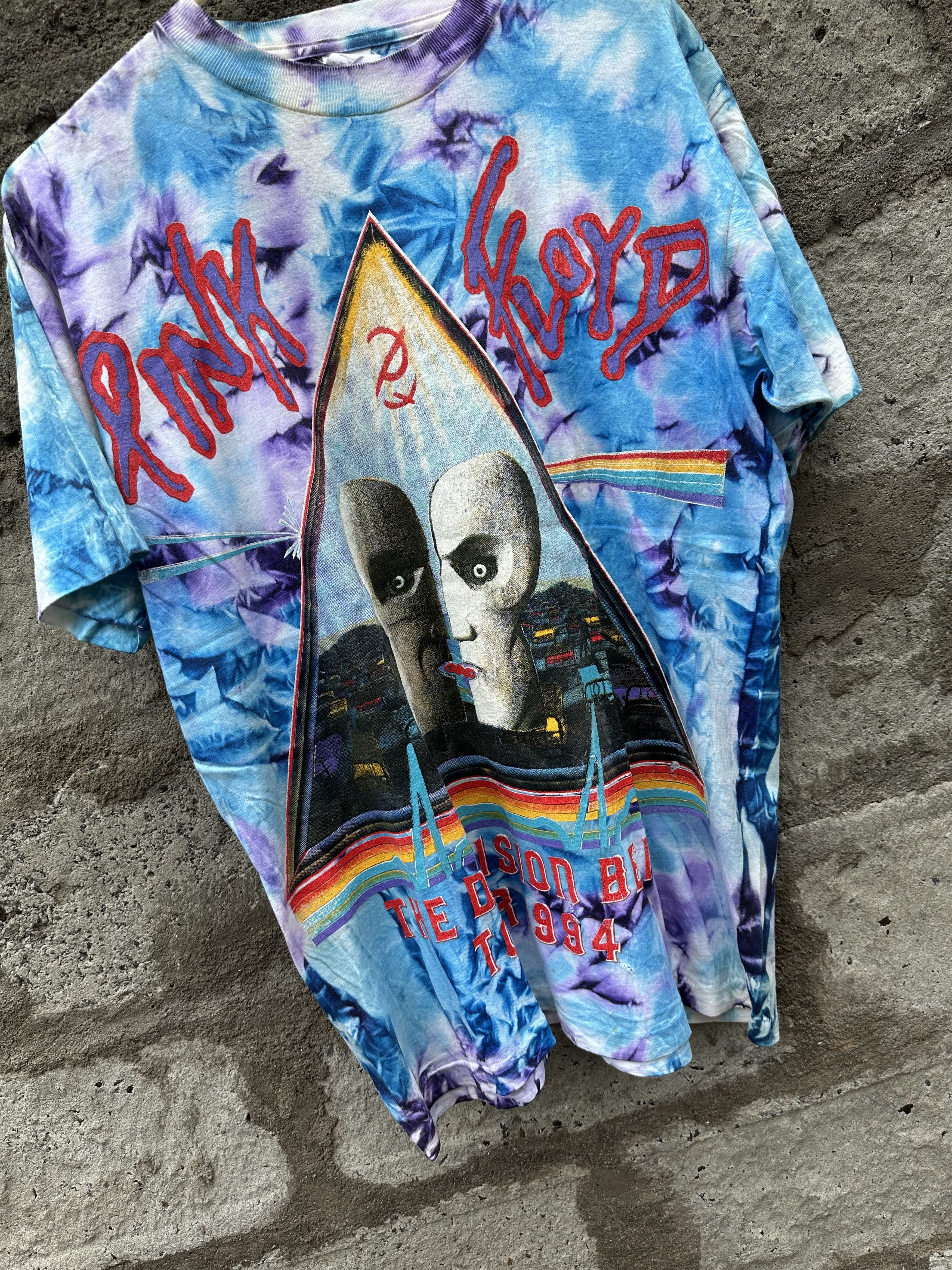 Pink Floyd Vintage 90s Pink Floyd Tie-Dye T-Shirt – The Division Bell Size US XL / EU 56 / 4 - 2 Thumbnail