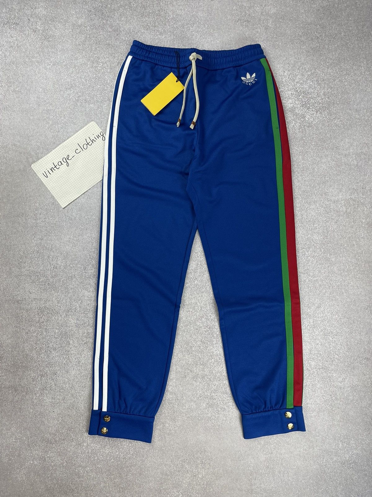Gucci Gucci x Adidas Jersey Jogging Pants Blue Size L Size 27" / US 4 / IT 40 - 1 Thumbnail