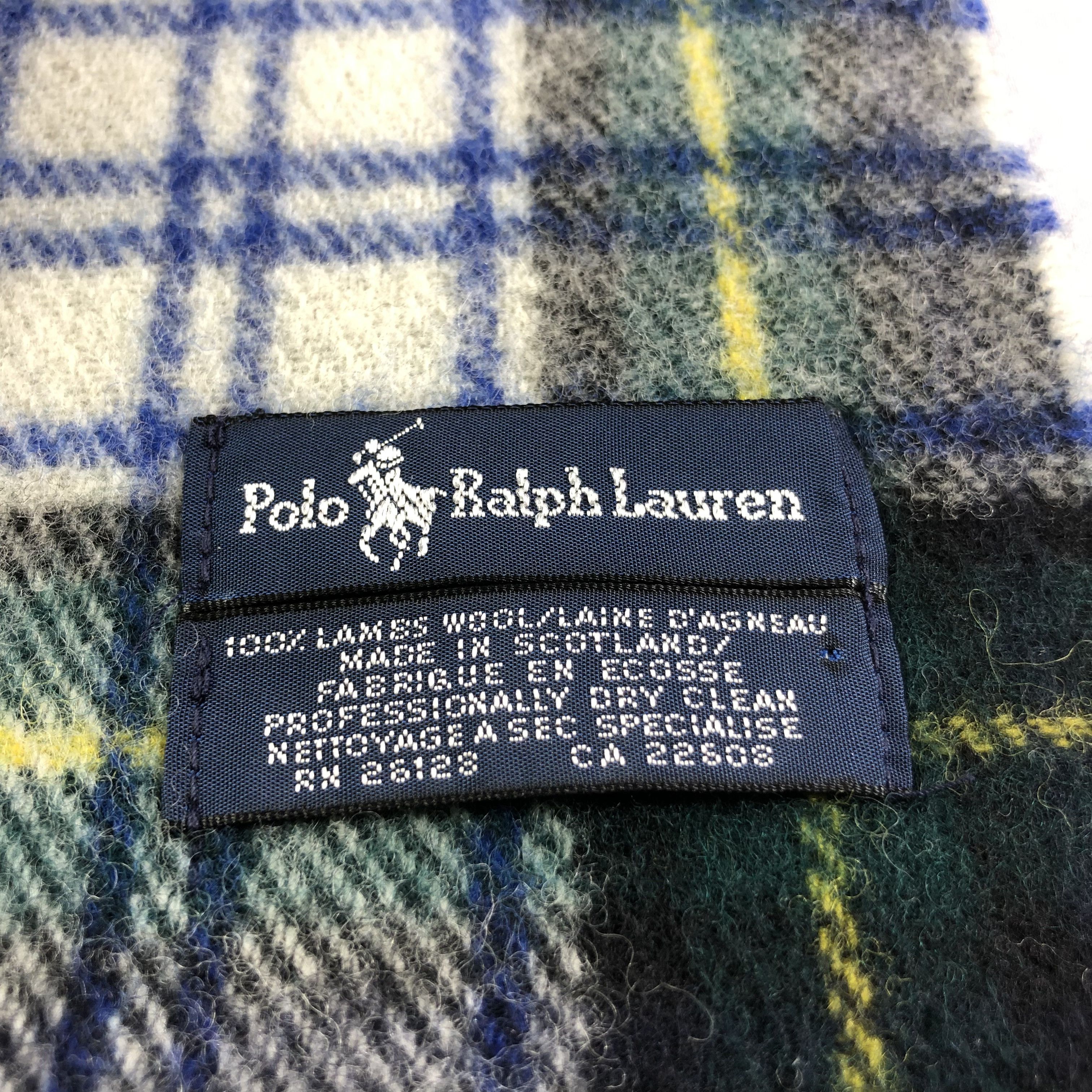 Polo Ralph Lauren Polo Ralph Lauren Tartan Wool Scarf Muffler V1414 Size ONE SIZE - 5 Thumbnail
