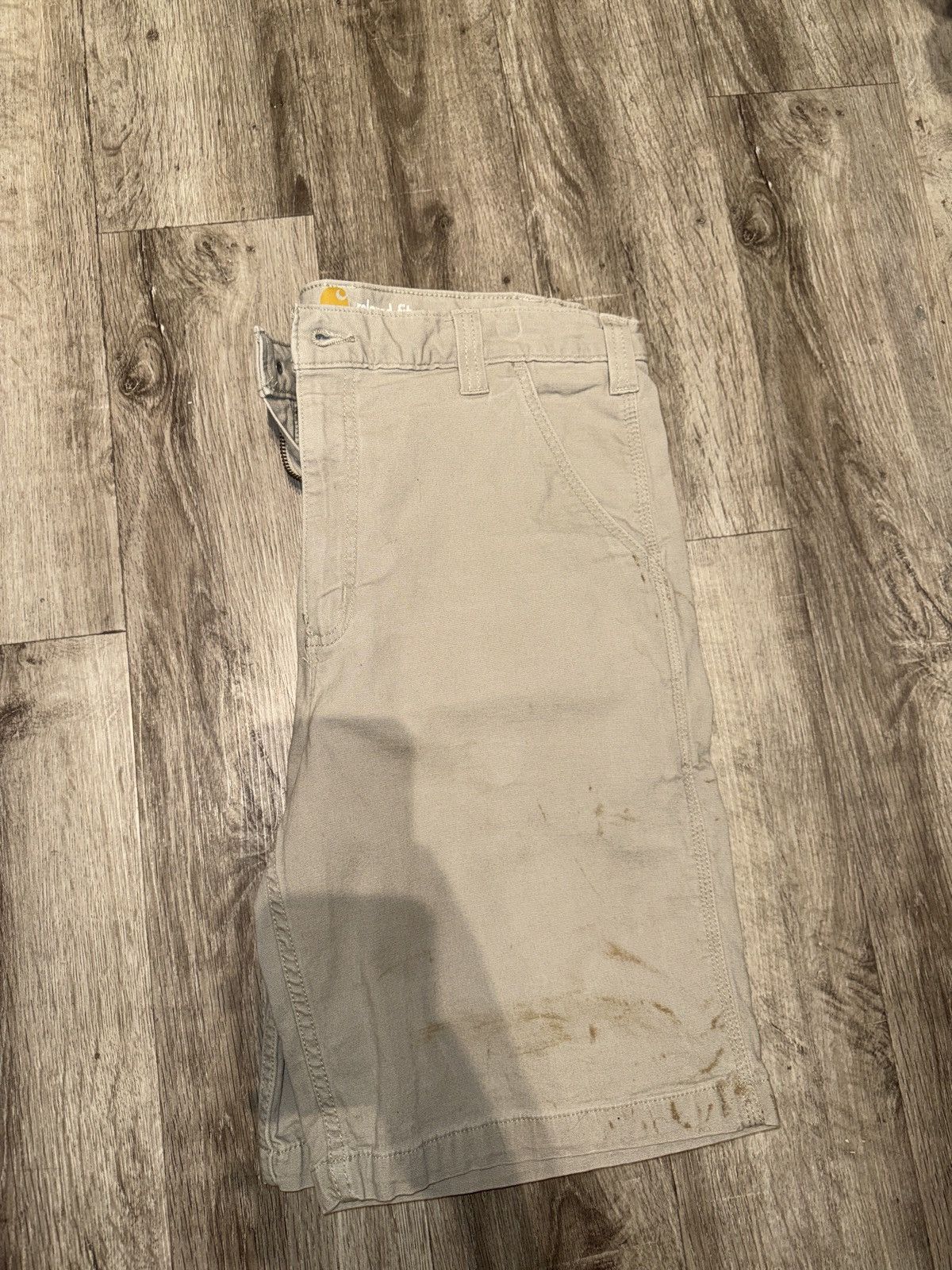Carhartt Early 00s Tan Brown Baggy Carhartt Carpenter Work Shorts Size US 35 - 3 Thumbnail