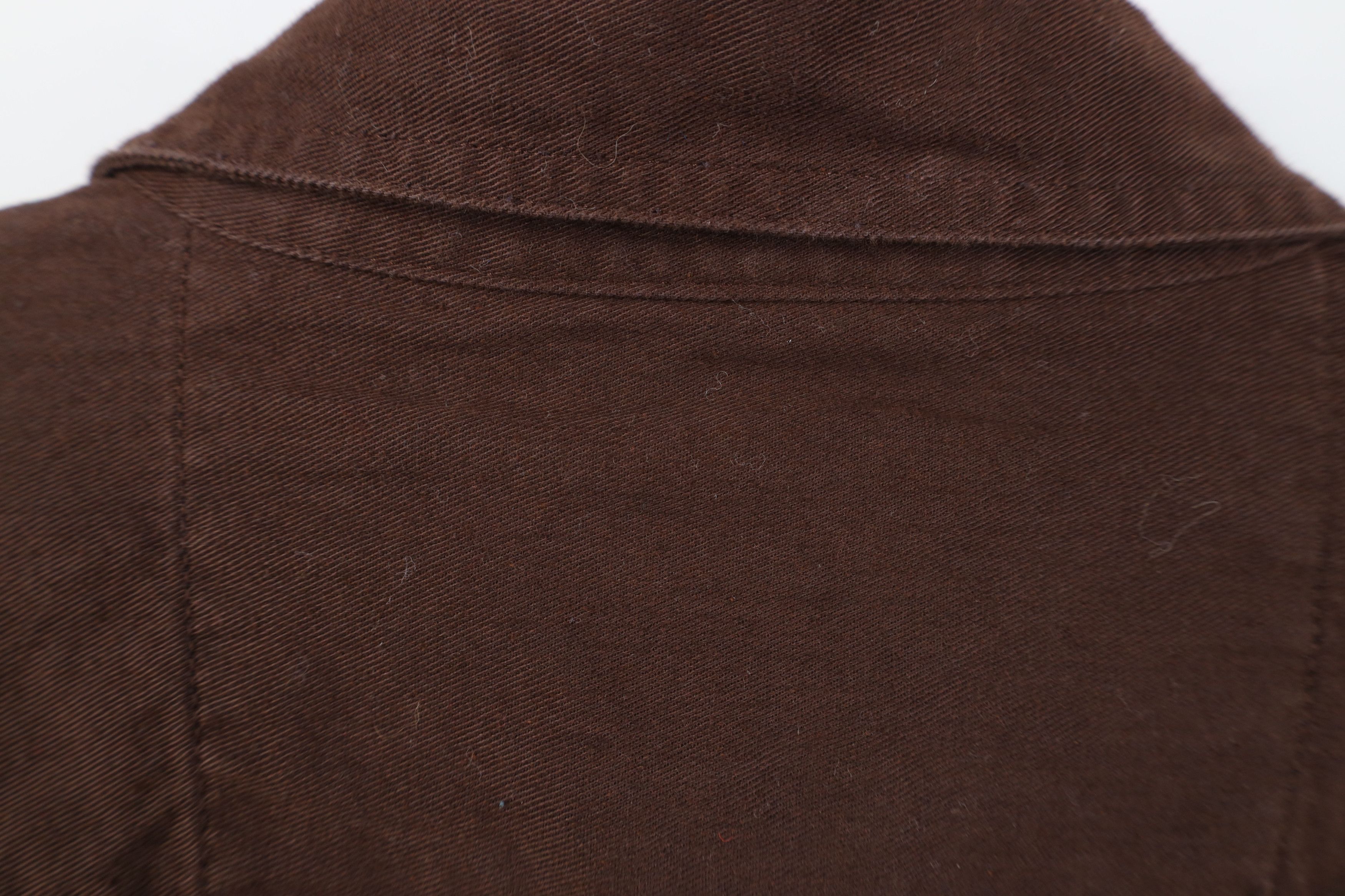 Vintage Vintage 90s Streetwear Twill Big Pocket Button Shirt Brown Size US L / EU 52-54 / 3 - 11 Thumbnail