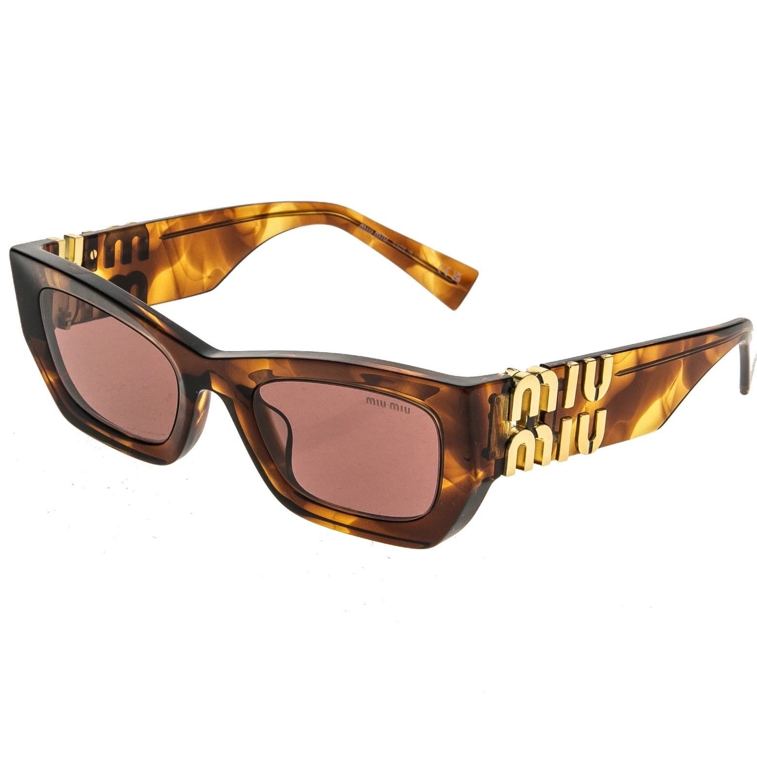 Miu Miu MIU MIU GLIMPSE LOGO MU09WS Brown Violet Logo Geometric 09W Size ONE SIZE - 7 Thumbnail