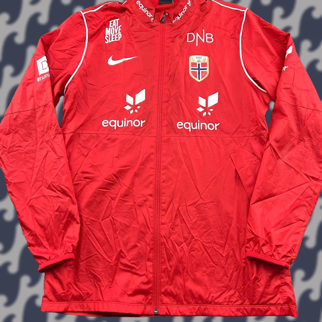 Nike Nike Windbreaker Jacket Mens M Red Football Player Issue track jacket Full Zip Quick Dry 2020 2021 Norway Size US M / EU 48-50 / 2 - 1 Thumbnail