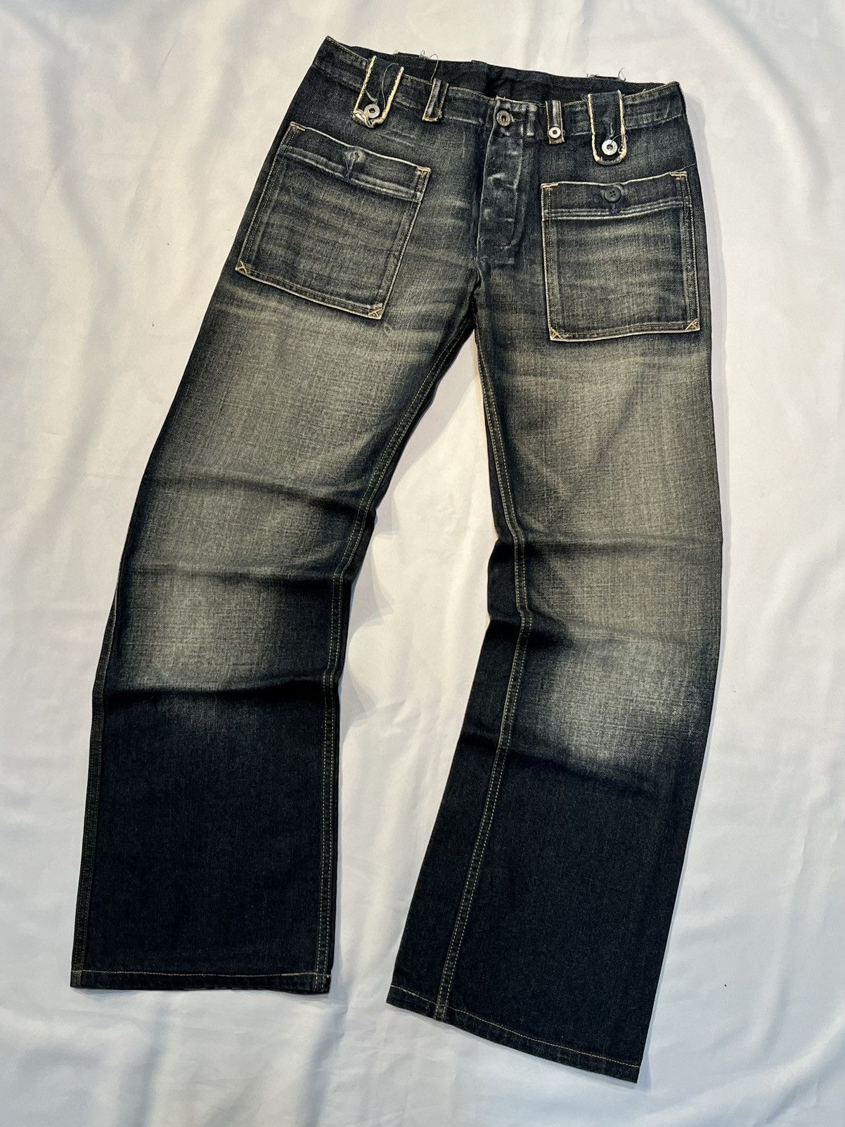 Diesel × Japanese Brand VINTAGE DIESEL Y2K DISTRESSED JEAN DENIM PANTS Size US 28 / EU 44 - 3 Thumbnail