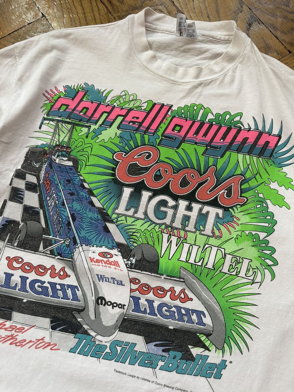 Vintage Darrell Gwynn Coors Light 90’s racing tee Size US L / EU 52-54 / 3 - 3 Thumbnail