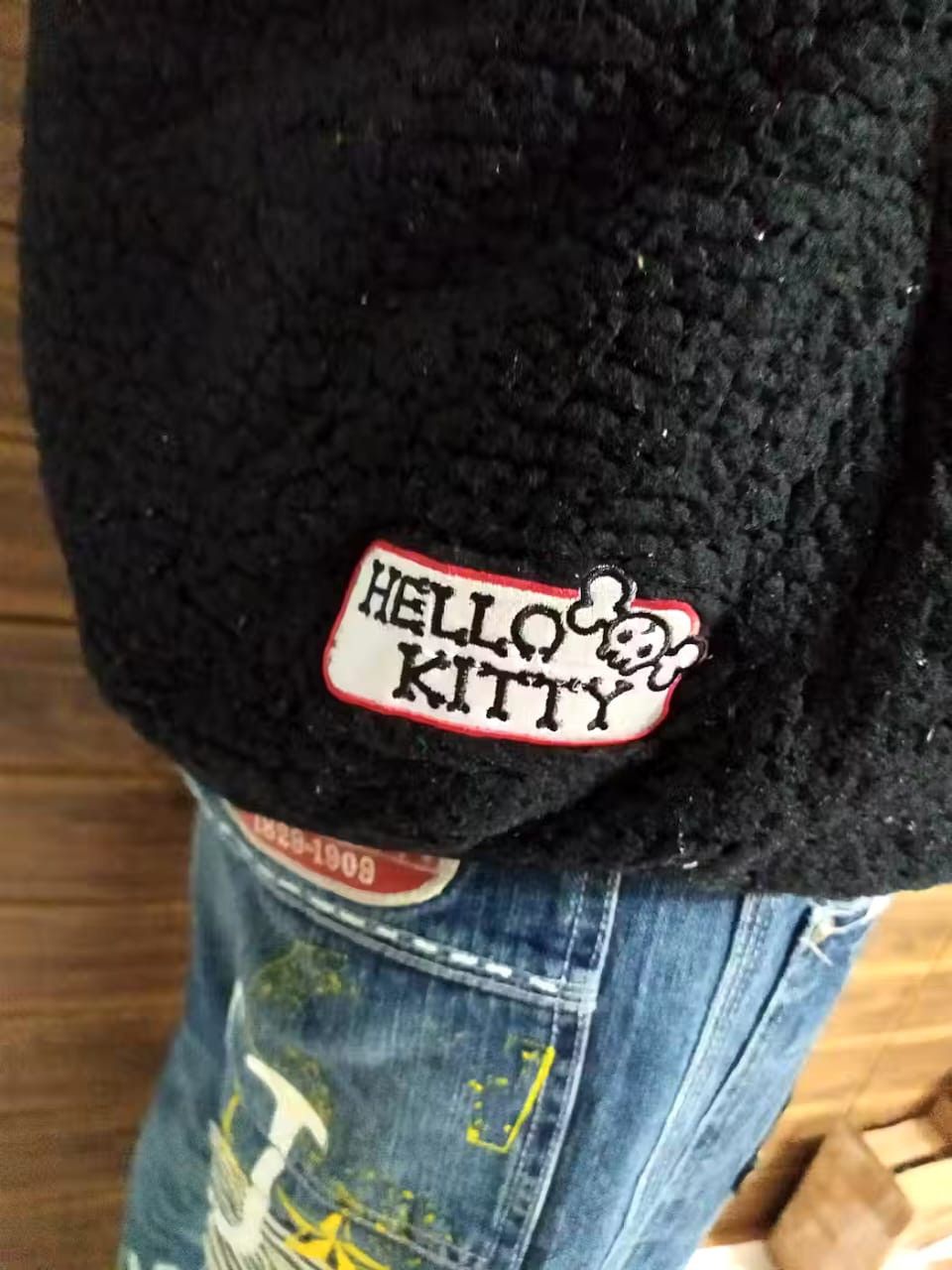 Anime Rare Hello Kitty Horn Bunny Devil Fullprint Skull Zip hoodie Size US L / EU 52-54 / 3 - 8 Thumbnail
