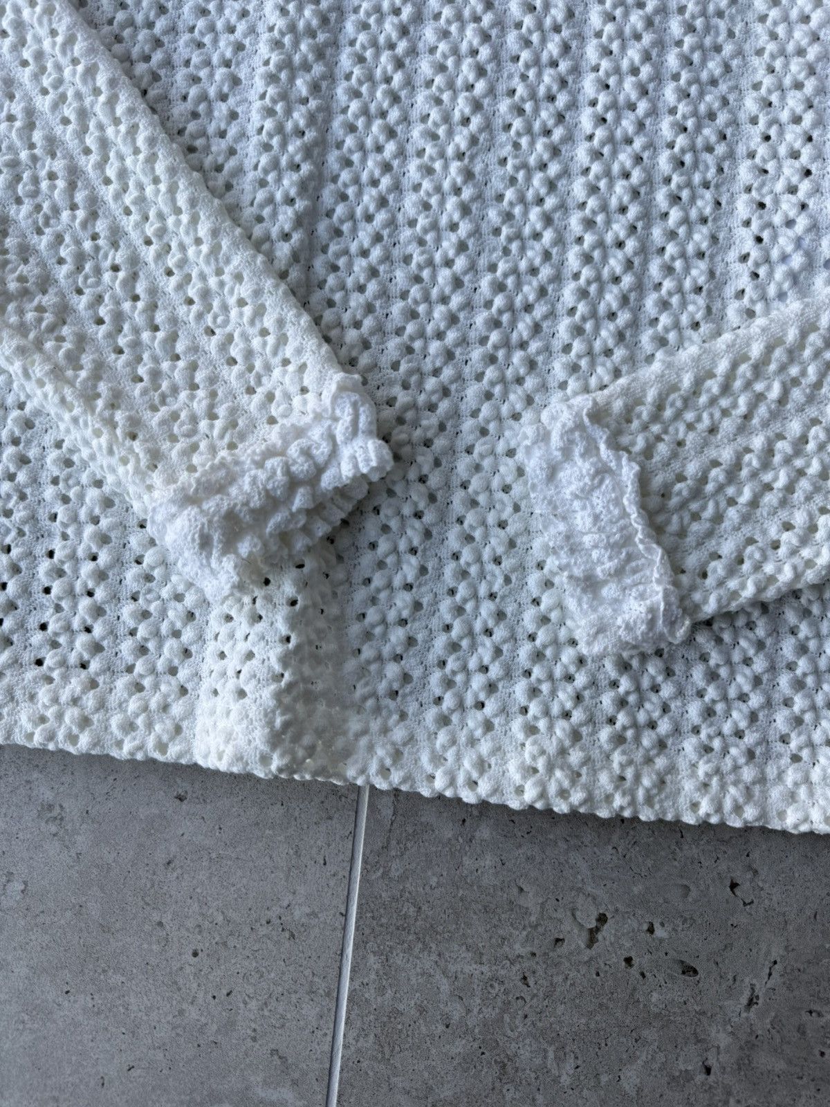 Maje MAJE White Cotton Wool Knit Sweater Size 3 Size M / US 6-8 / IT 42-44 - 3 Thumbnail