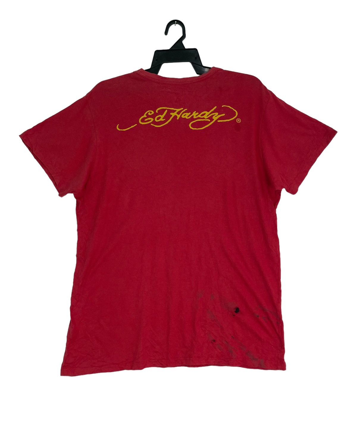 Rare y2k Ed Hardy tattoo love kills slowly skull logo shirt