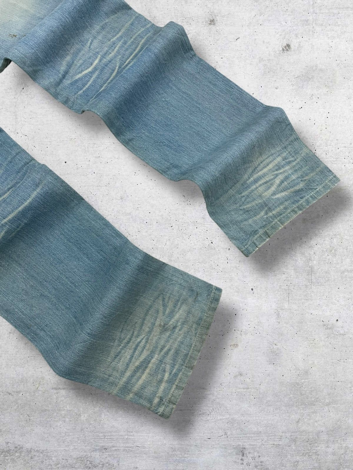 If Six Was Nine VINTAGE DAISY 90S JAPAN DESIGNER BORO PATCHWORK RIPPED DENIM Size US 31 - 15 Thumbnail