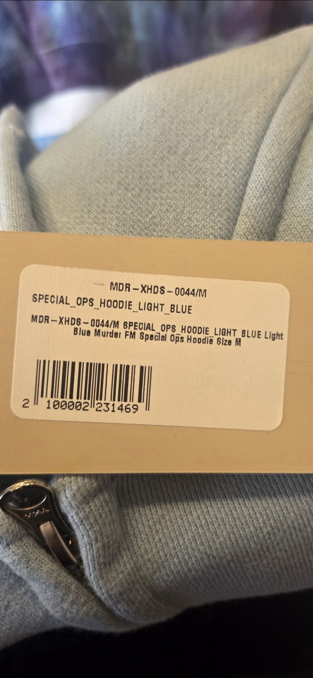 murd333r.fm MURD333R.FM LIGHT BLUE SPECIAL OPS HOODIE SIZE M Size US M / EU 48-50 / 2 - 4 Thumbnail