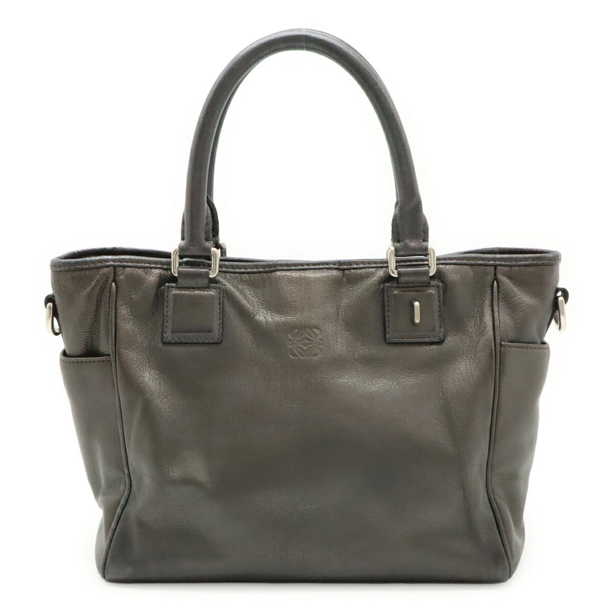 Loewe LOEWE Anagram Handbag Tote Bag Nappa Leather Gray Shoulder Size ONE SIZE - 1 Thumbnail