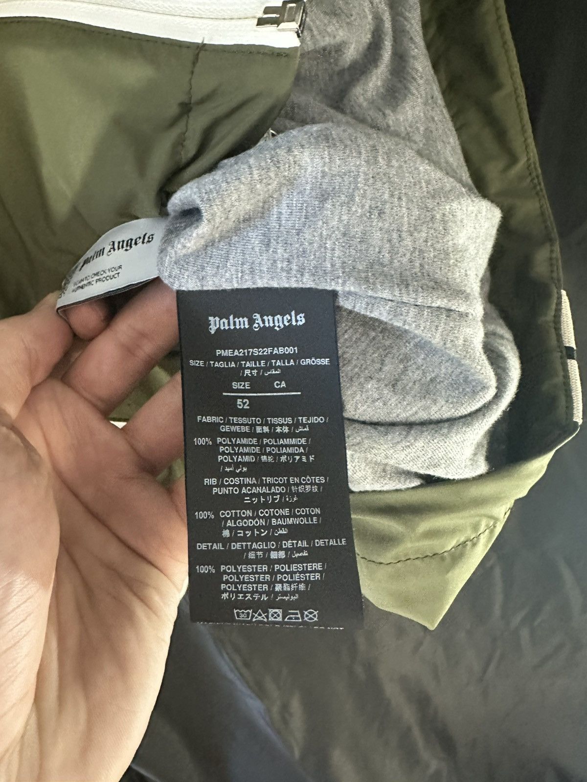 Palm Angels Palm Angels Vest Khaki Green Logo Stripe Sport DS Size US L / EU 52-54 / 3 - 4 Thumbnail
