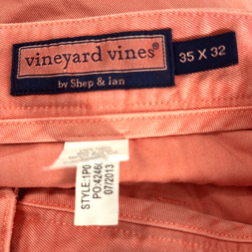 Vineyard Vines Vineyard Vines Club Pants Men Chino Style 1P0110 Rhubarb W35 x L32 Tan/Beige Rhubarb VVC Pants Mens 35x32 Size US 35 - 5 Thumbnail