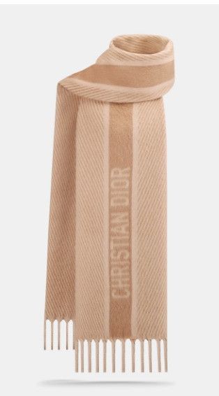 Dior o1w1db11024 Size: OS / Wool Scarf in Camel Size ONE SIZE - 2 Thumbnail