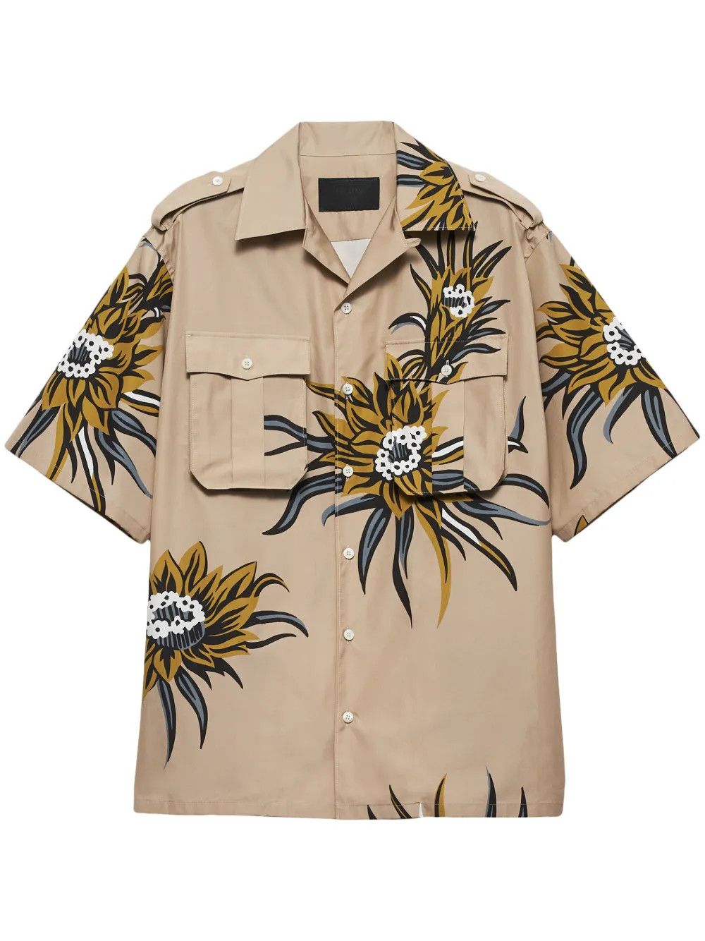Prada short-sleeve floral-print cotton shirt Size US XXL / EU 58 / 5 - 1 Thumbnail