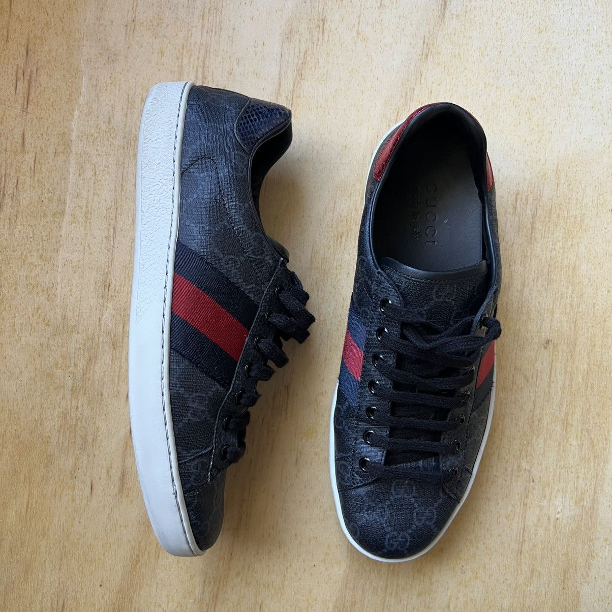 Gucci Gucci Ace GG Supreme Blue Red Size US 7 / EU 40 - 6 Thumbnail