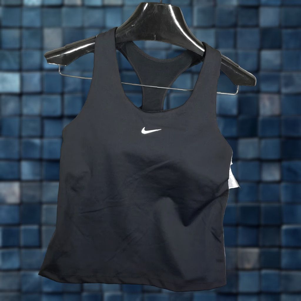 Nike Dri-Fit Padded Sports Bra Tank Black Size S Medium Support Wireless Womens