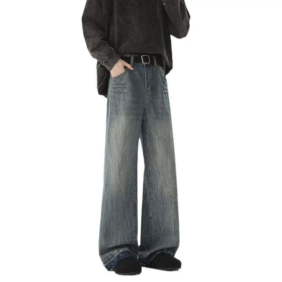 Japanese Brand Retro loose washed micro flared jeans Size US 32 / EU 48 - 5 Thumbnail