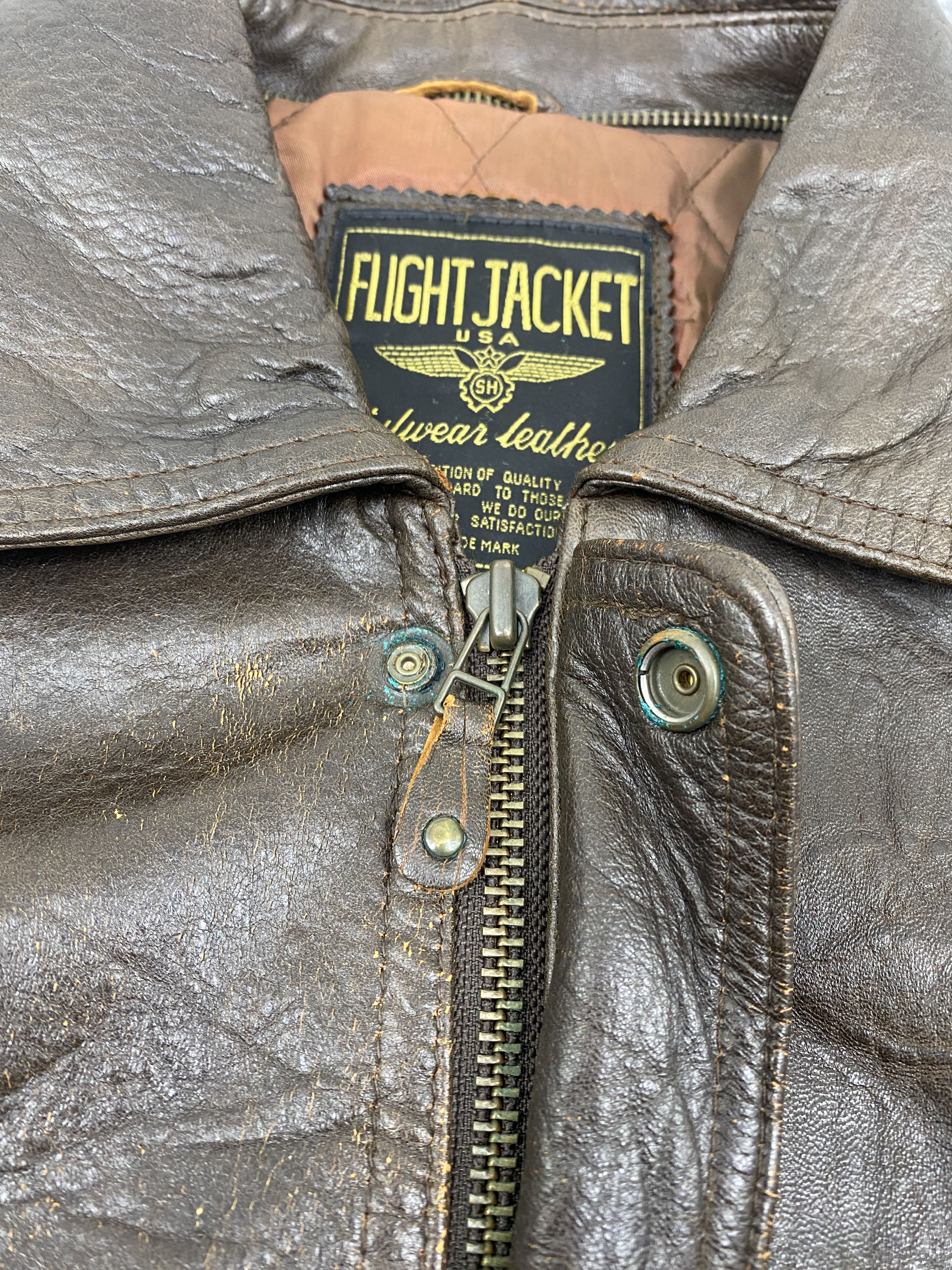 Vintage Vintage Military Flight Jacket Bomber Leather Jacket MJ0073Z Size US L / EU 52-54 / 3 - 11 Thumbnail
