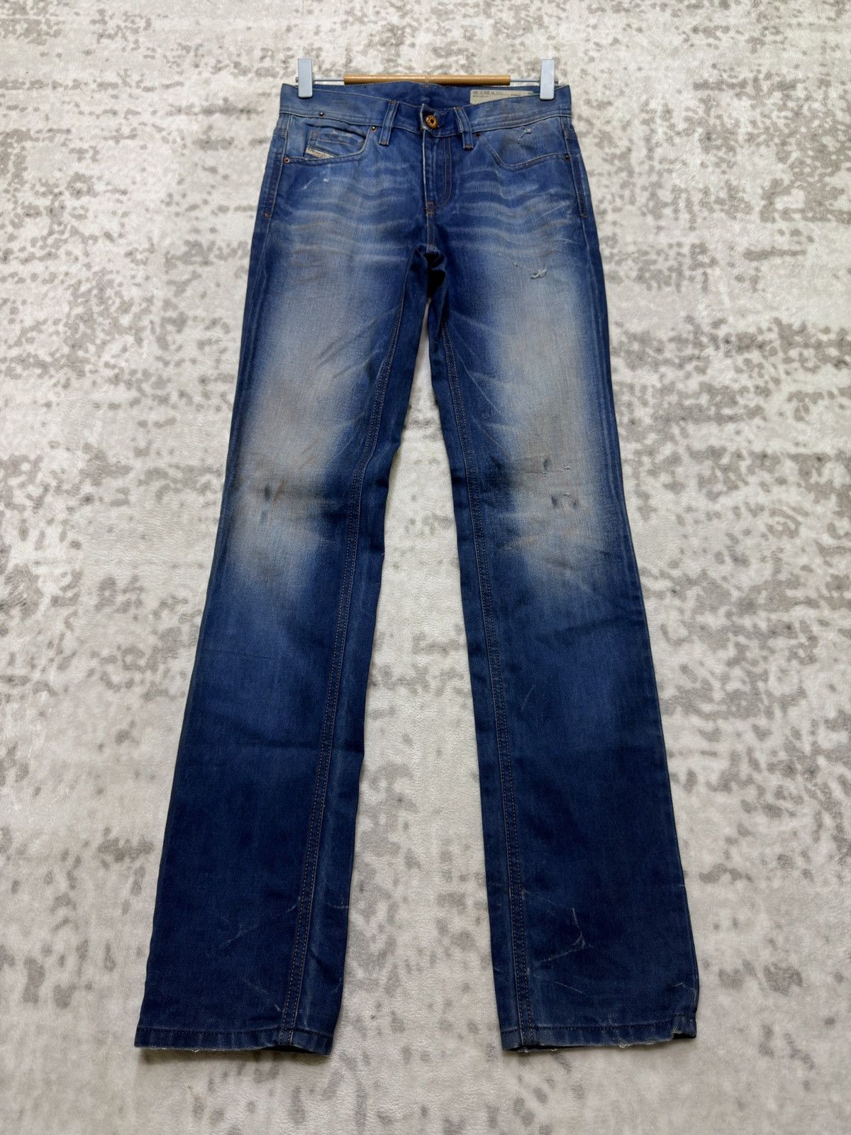 Diesel Diesel Faithlegg Women Straight Fit Y2K Mud Washed Denim Size US 27 - 1 Thumbnail