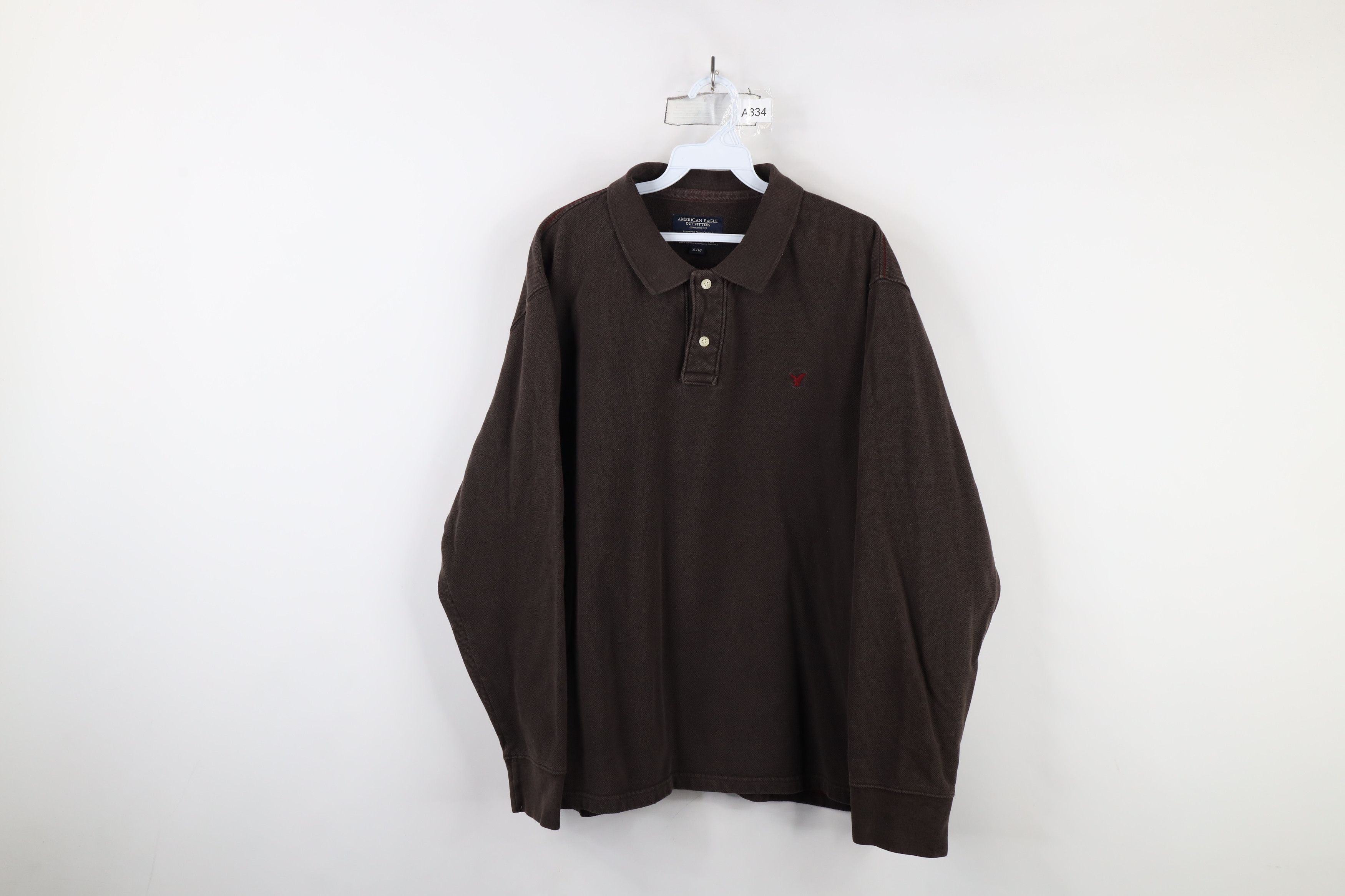 American Eagle Outfitters × Vintage Vintage American Eagle Outfitters Heavy Long Sleeve Polo Size US L / EU 52-54 / 3 - 1 Thumbnail