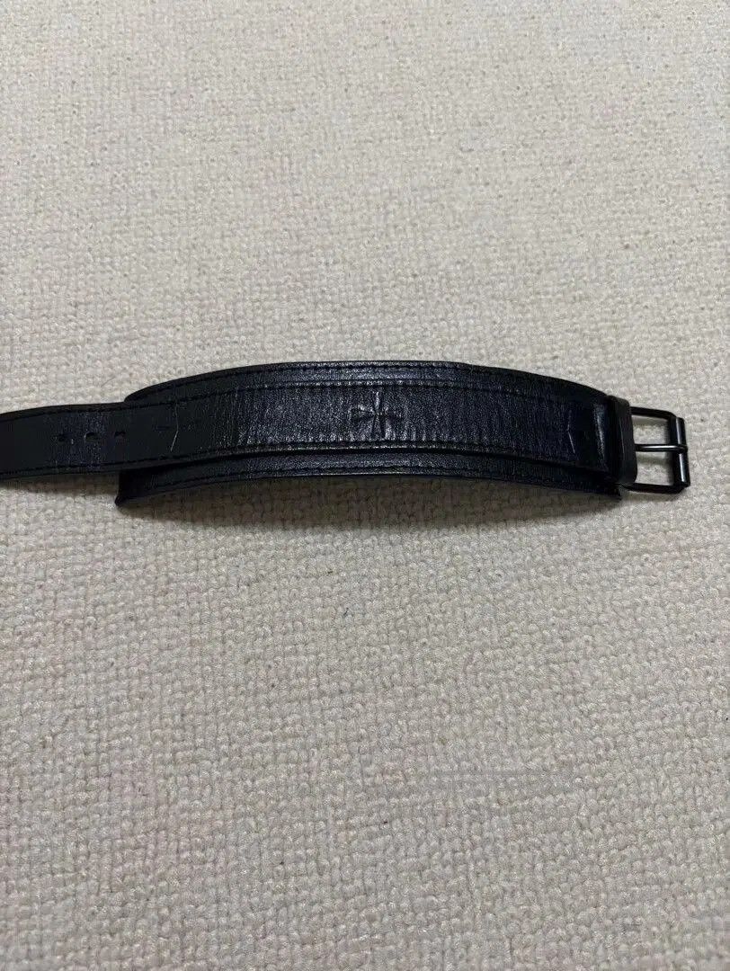 Bape black leather adjustable wristband with logo. Size ONE SIZE - 5 Thumbnail
