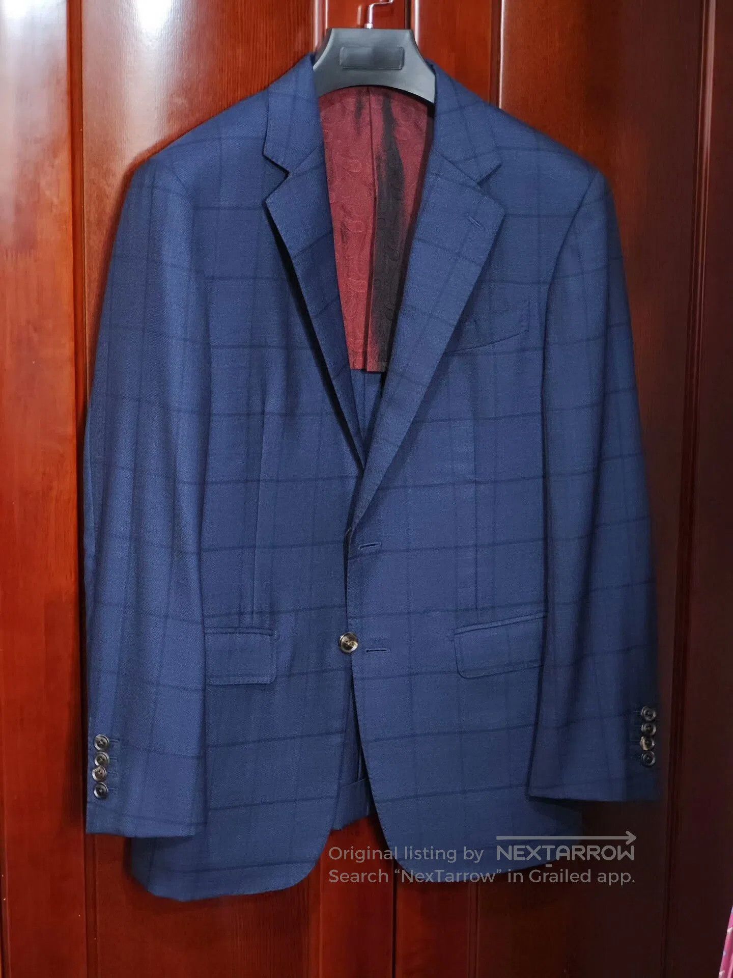 Japanese Brand Italian Blue Wool Suit Jacket. Size US S / EU 44-46 / 1 - 1 Thumbnail