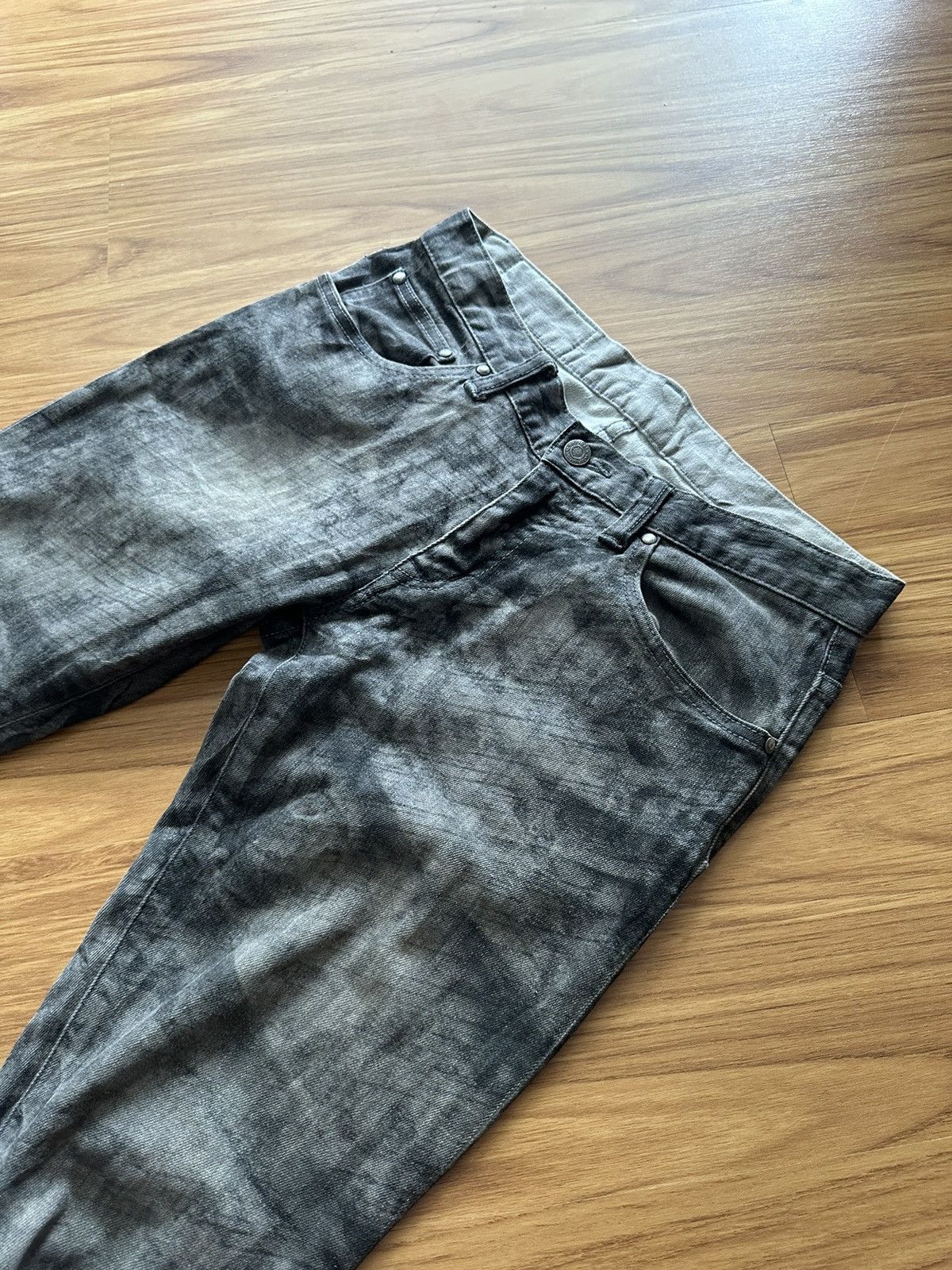 Le Grande Bleu (L.G.B.) Tornado Mart Japan Flare Mud Wash Denim Pant Size US 30 / EU 46 - 5 Thumbnail