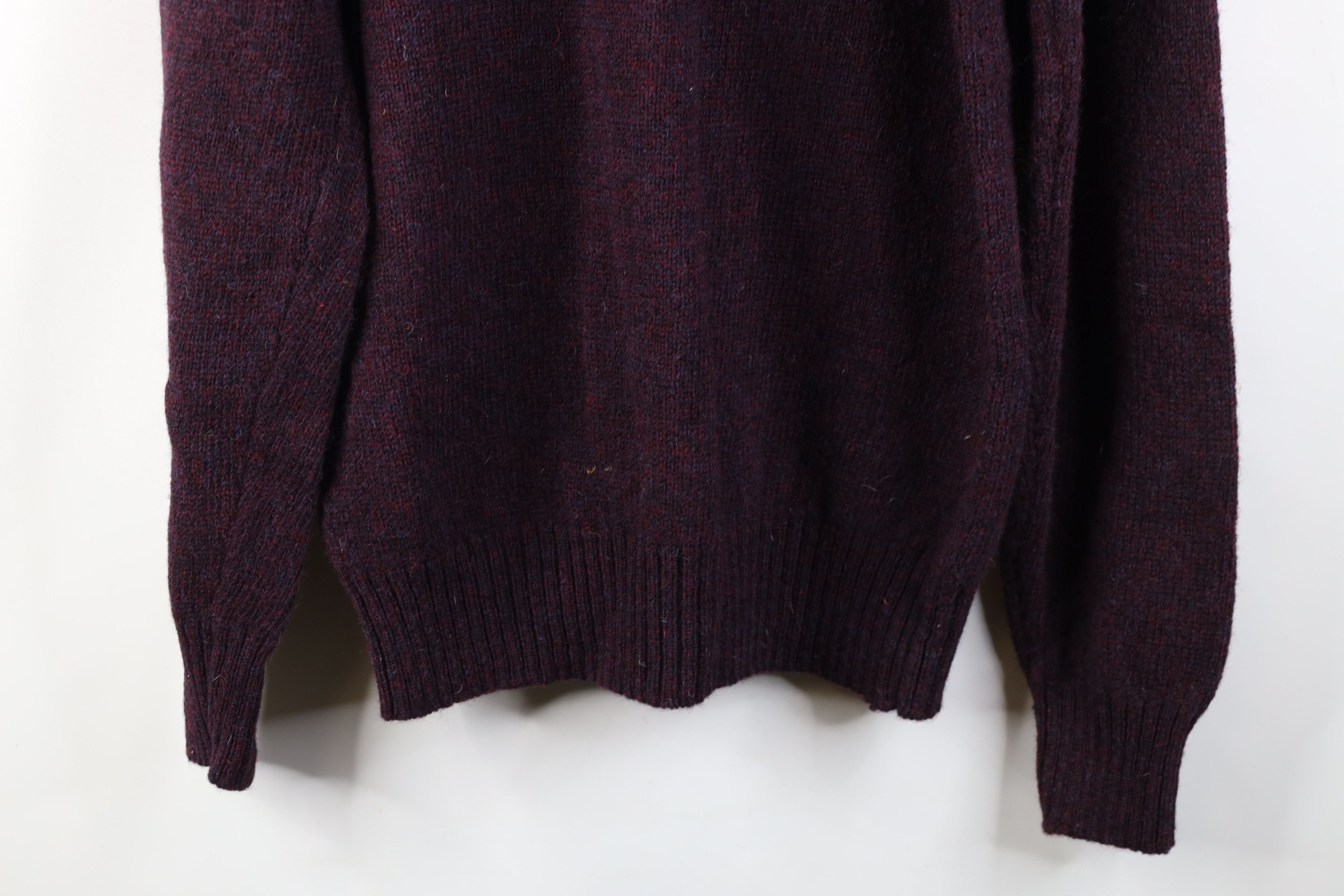 Vintage Vintage 90s Streetwear Cable Knit Cardigan Sweater Purple Size US XL / EU 56 / 4 - 11 Thumbnail
