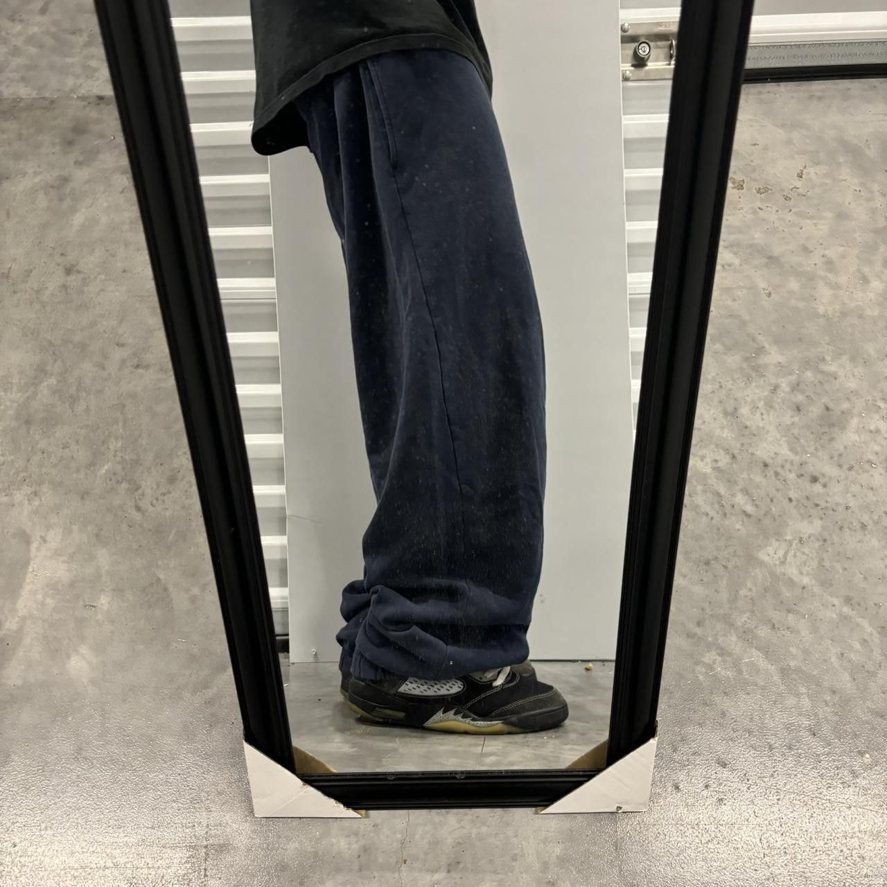 Japanese Brand × Vintage Crazy Vintage Y2K/2000s Baggy Navy Blue Skater Essential Sweatpants! Size US 34 / EU 50 - 2 Thumbnail