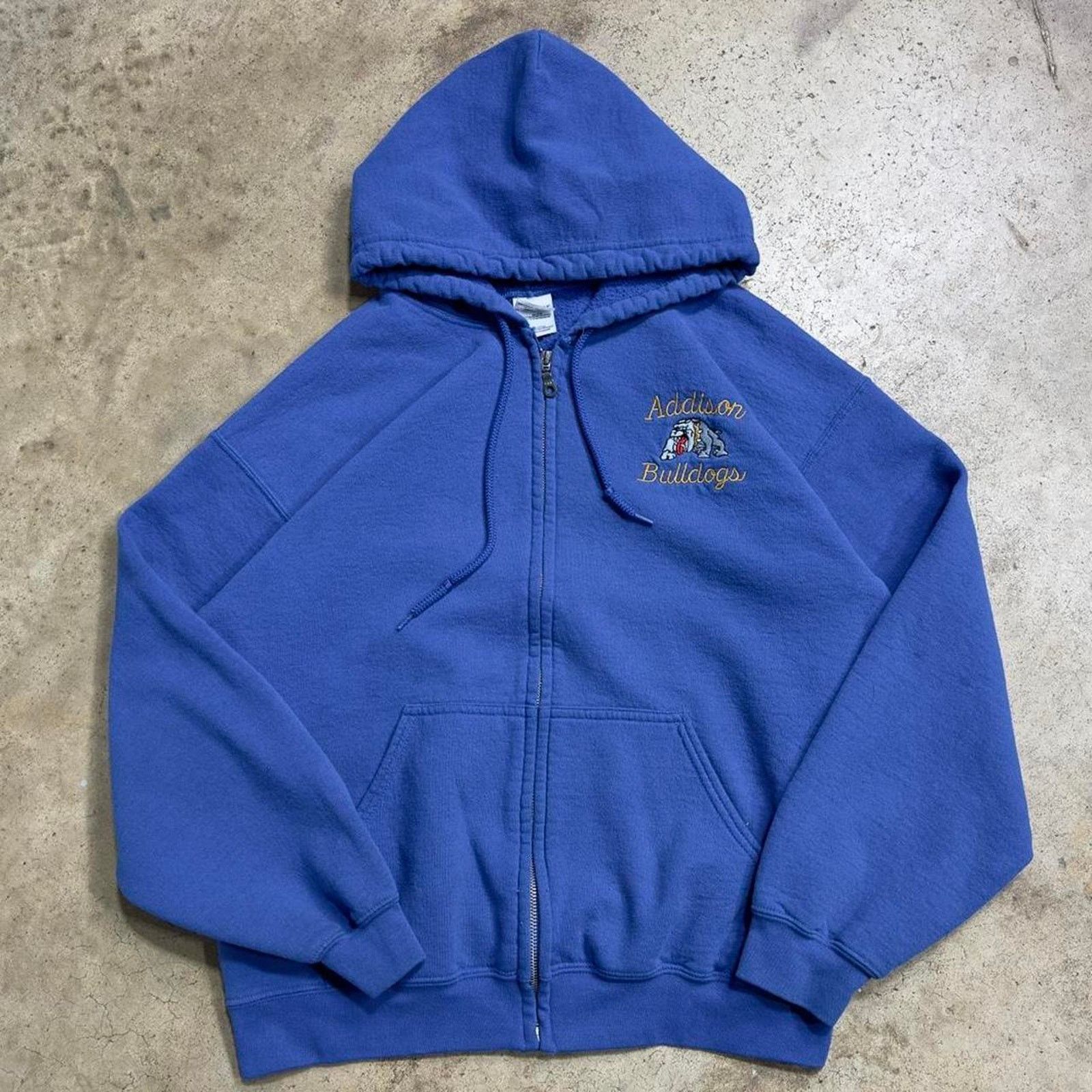 Japanese Brand × Vintage Vintage Embroidered Bulldogs Cotton Streetwear Hoodie Size US L / EU 52-54 / 3 - 1 Thumbnail